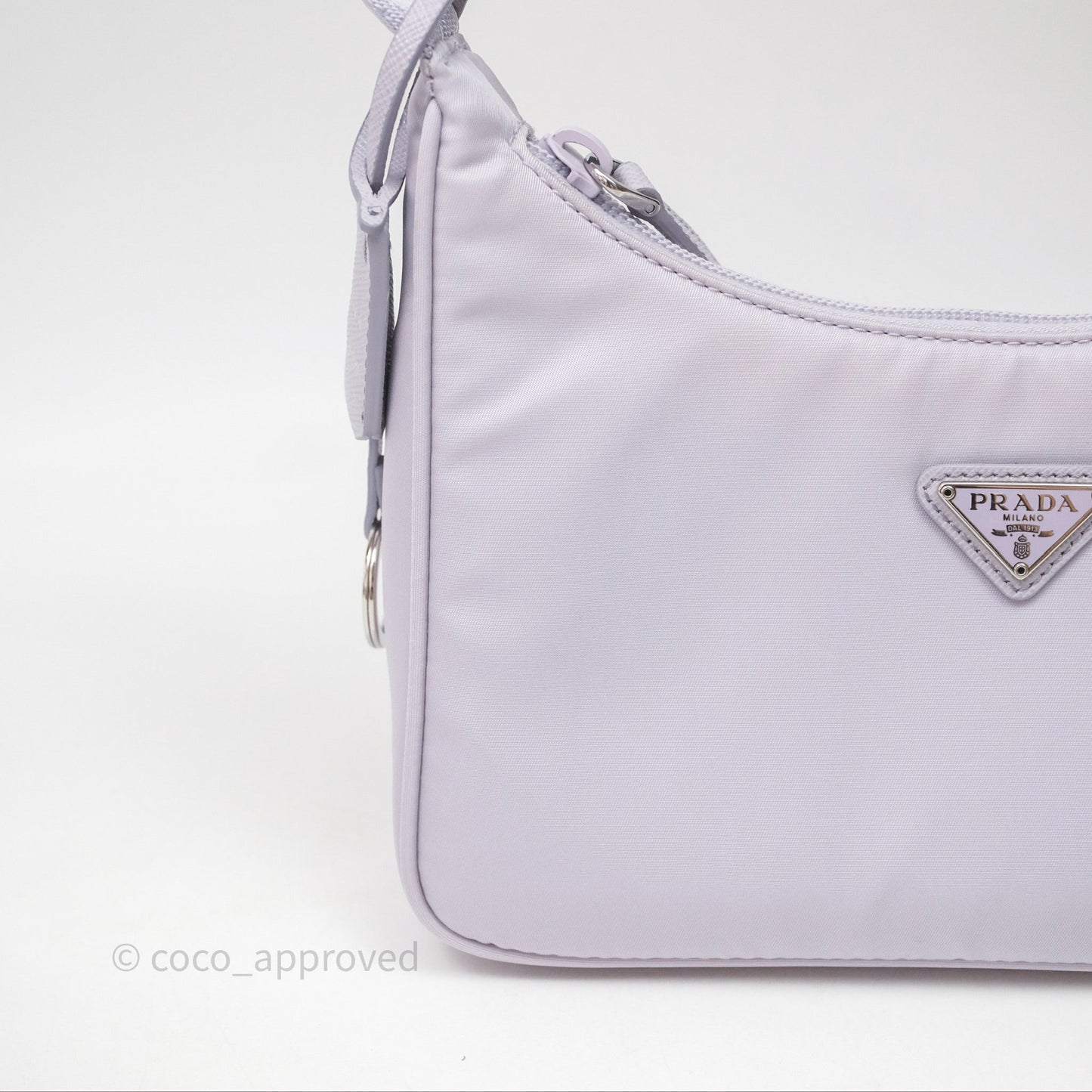Prada Re-Edition 2000 Nylon Mini Bag Purple Silver Hardware