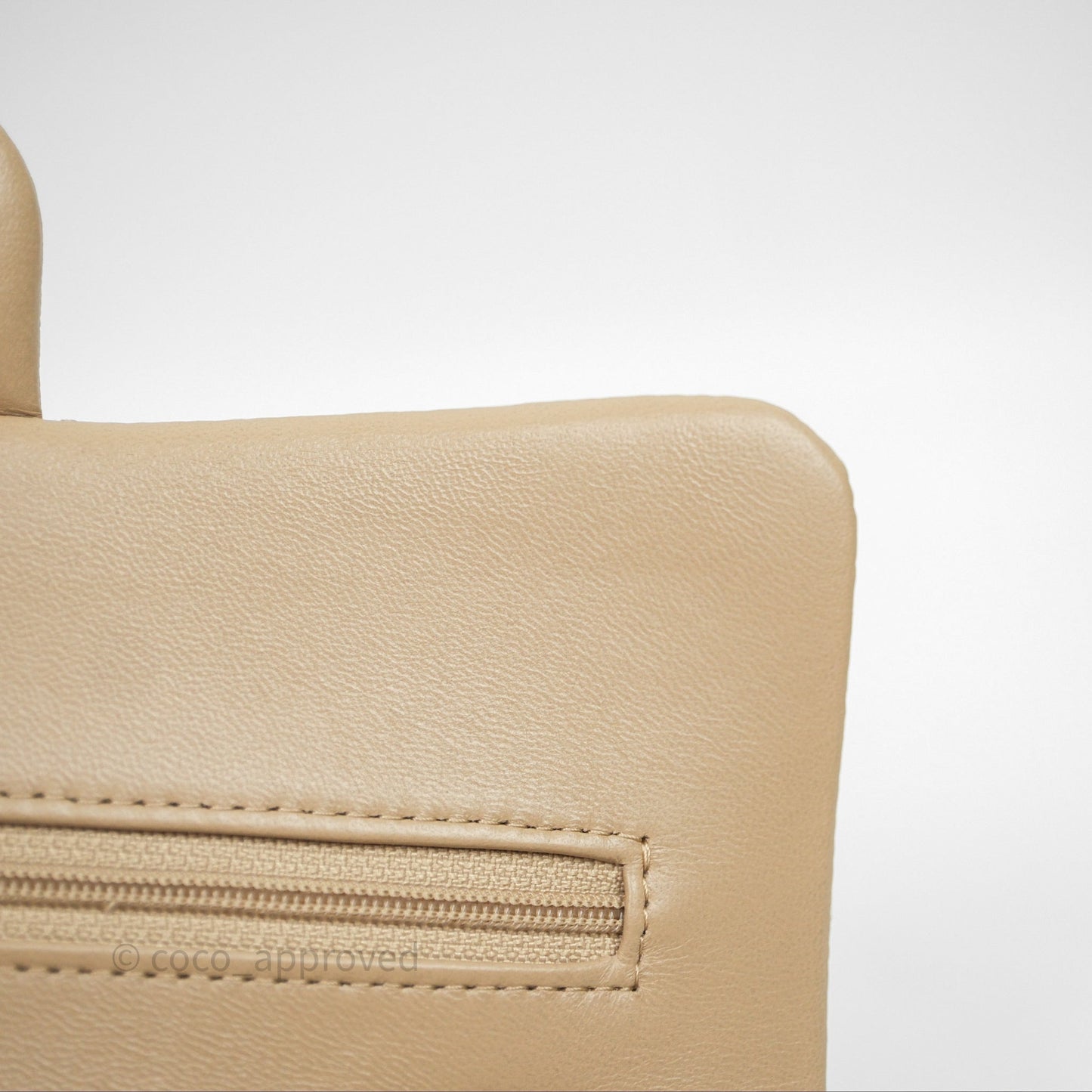 Chanel Small Quilted Classic Flap Beige Lambskin Gold Hardware