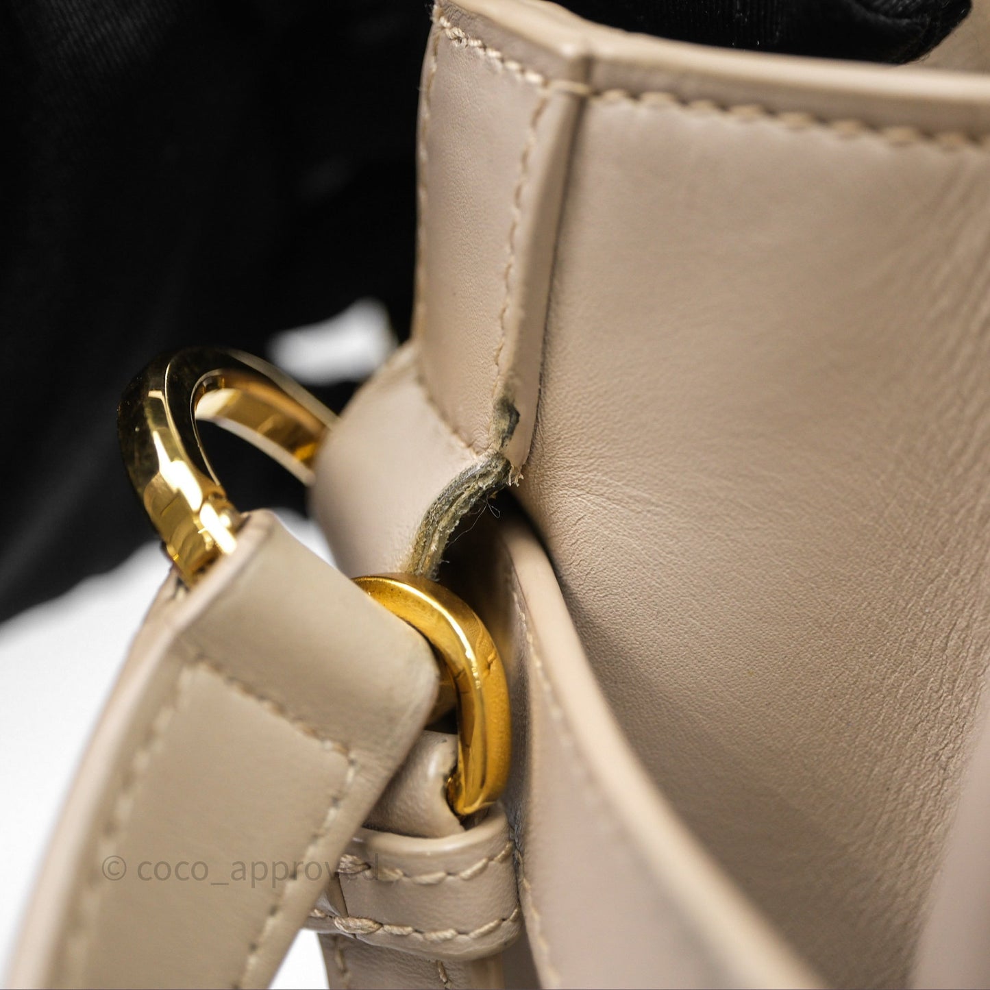 Christian Dior Medium C'est Dior Bag Beige CD-Embossed Calfskin Gold Hardware