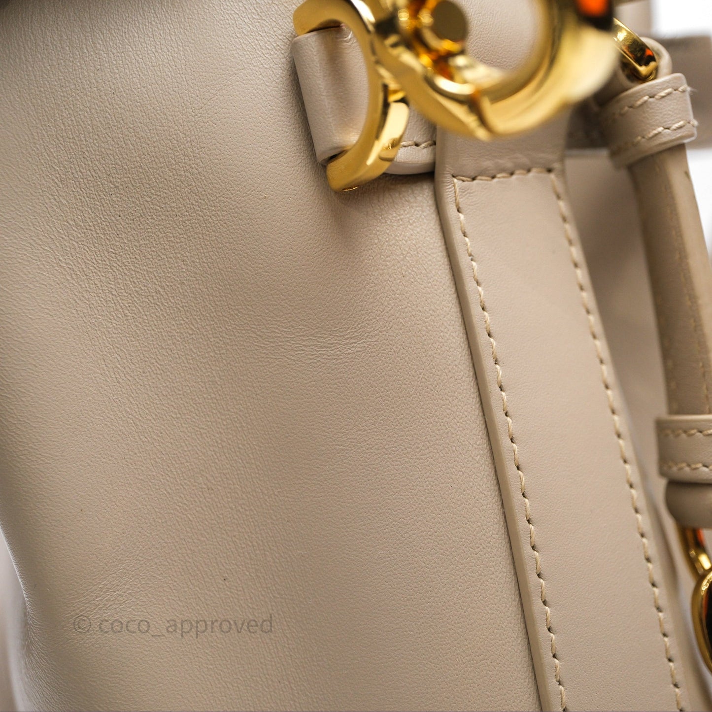 Christian Dior Medium C'est Dior Bag Beige CD-Embossed Calfskin Gold Hardware