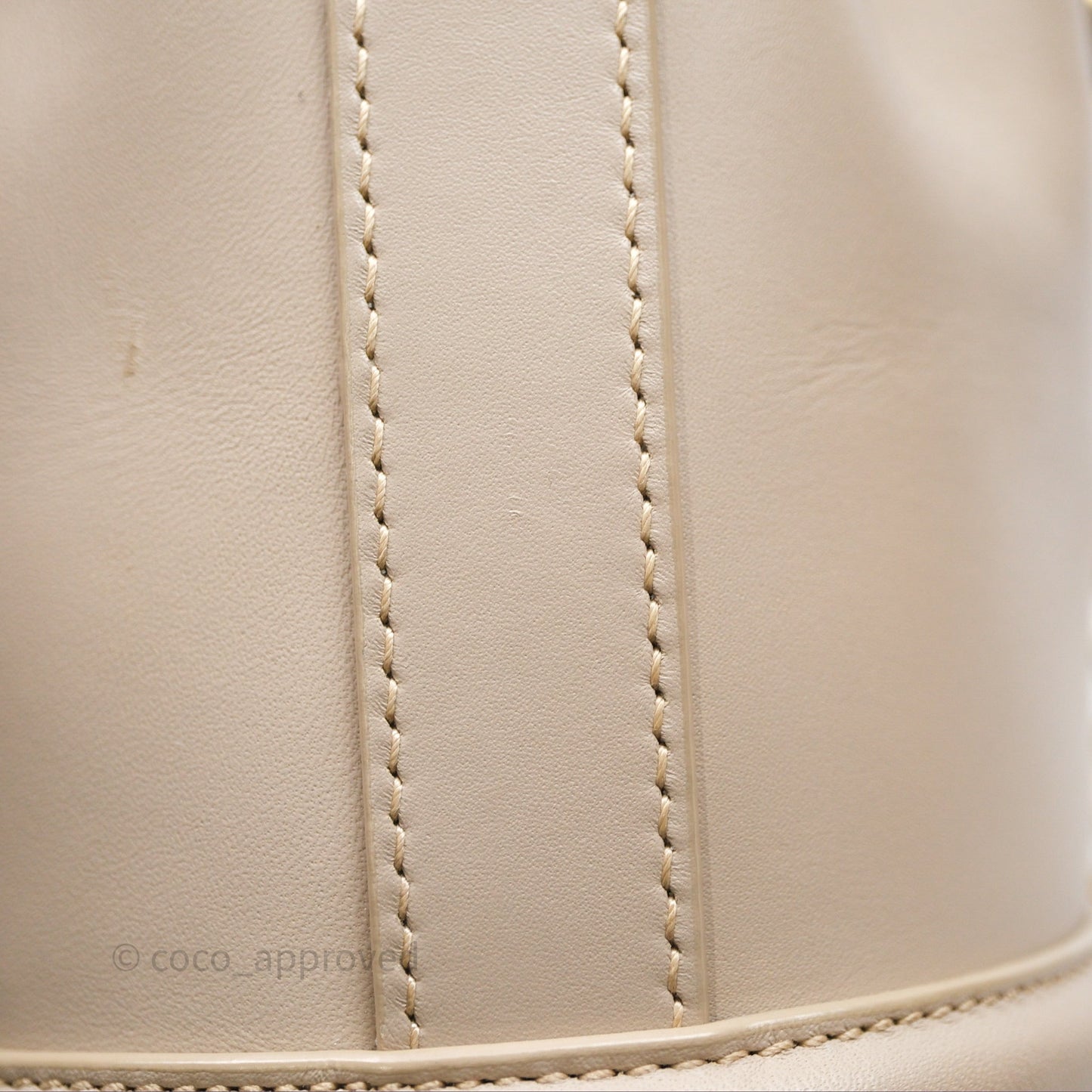 Christian Dior Medium C'est Dior Bag Beige CD-Embossed Calfskin Gold Hardware