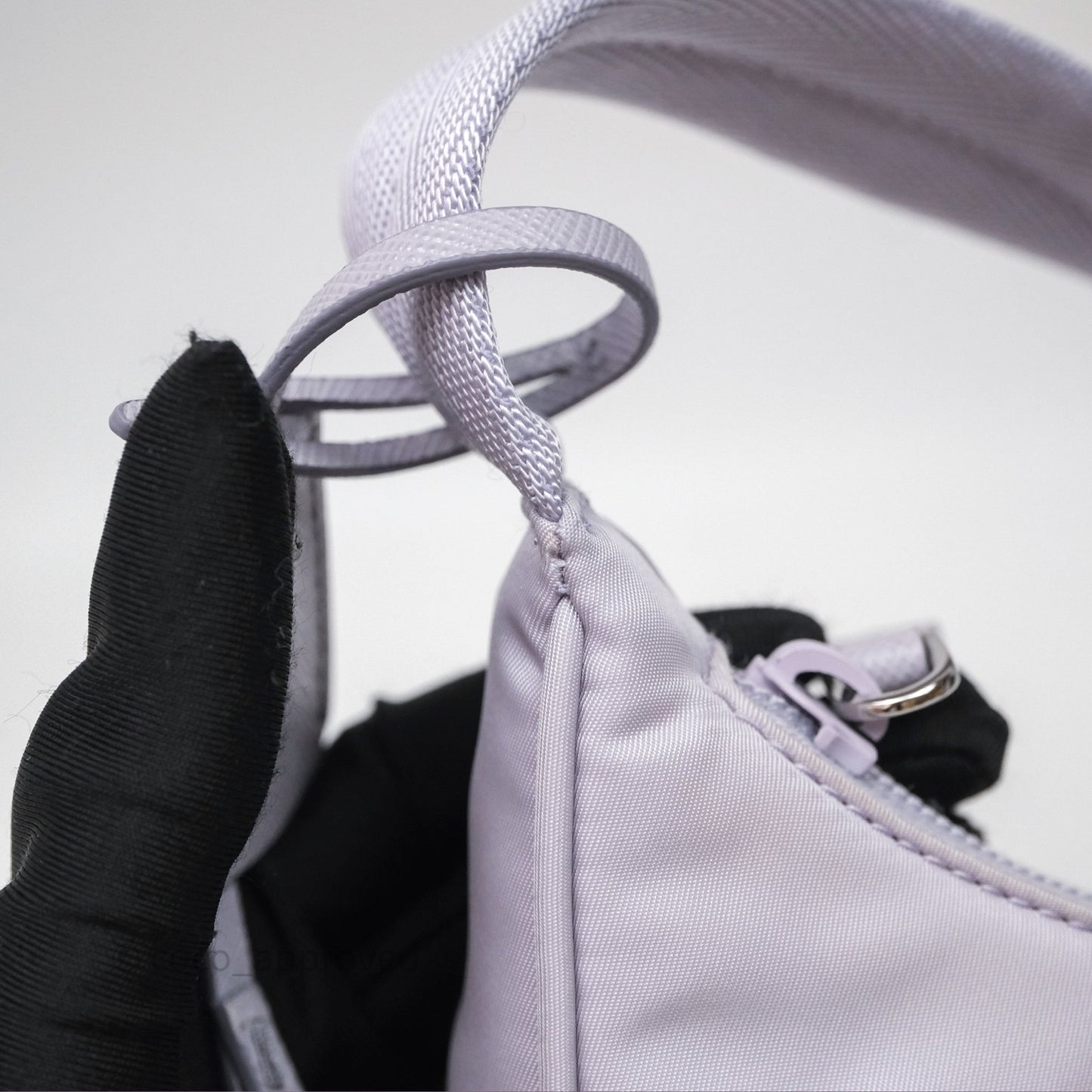 Prada Re-Edition 2000 Nylon Mini Bag Purple Silver Hardware
