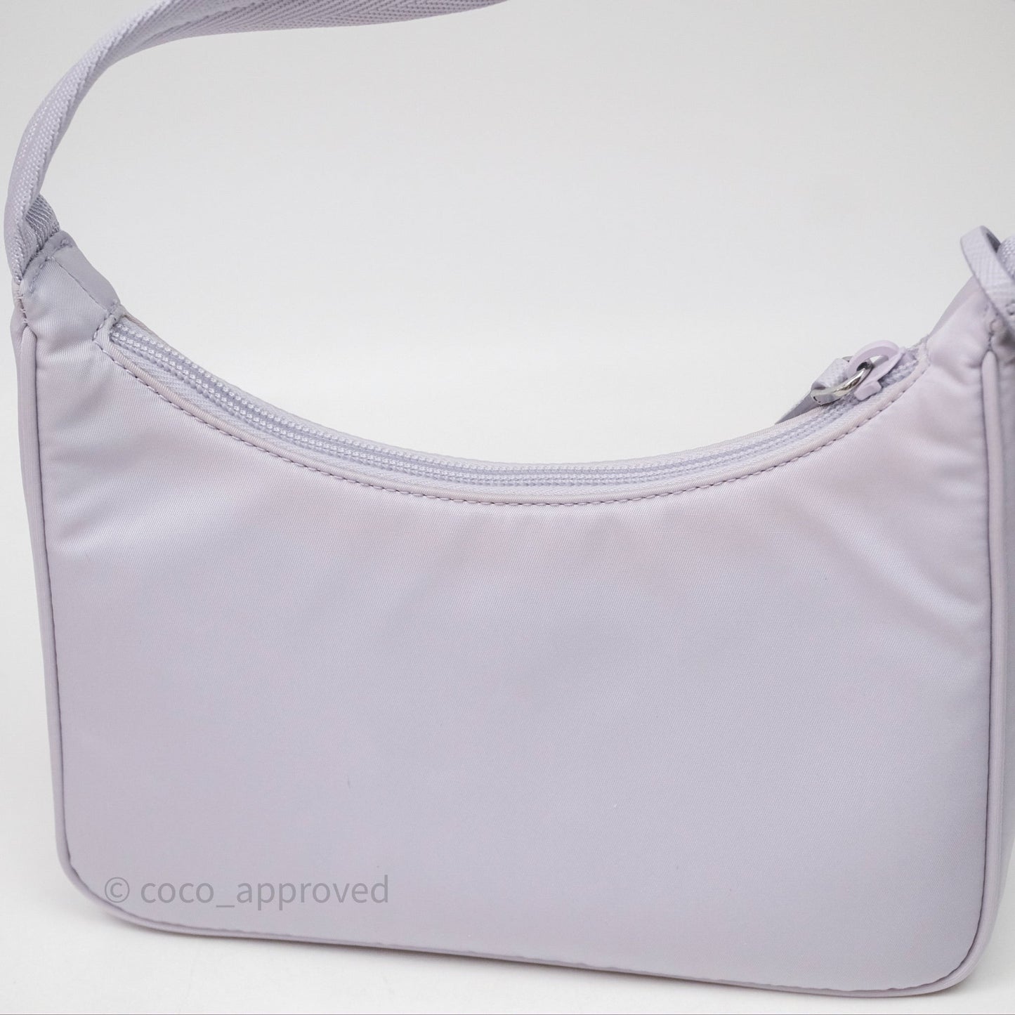 Prada Re-Edition 2000 Nylon Mini Bag Purple Silver Hardware