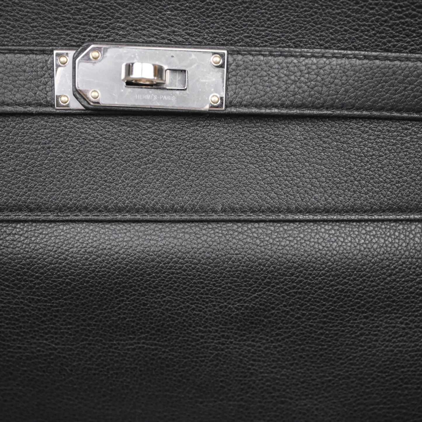 Hermès Kelly Voyage 50 Noir 89 Novillo Palladium Hardware