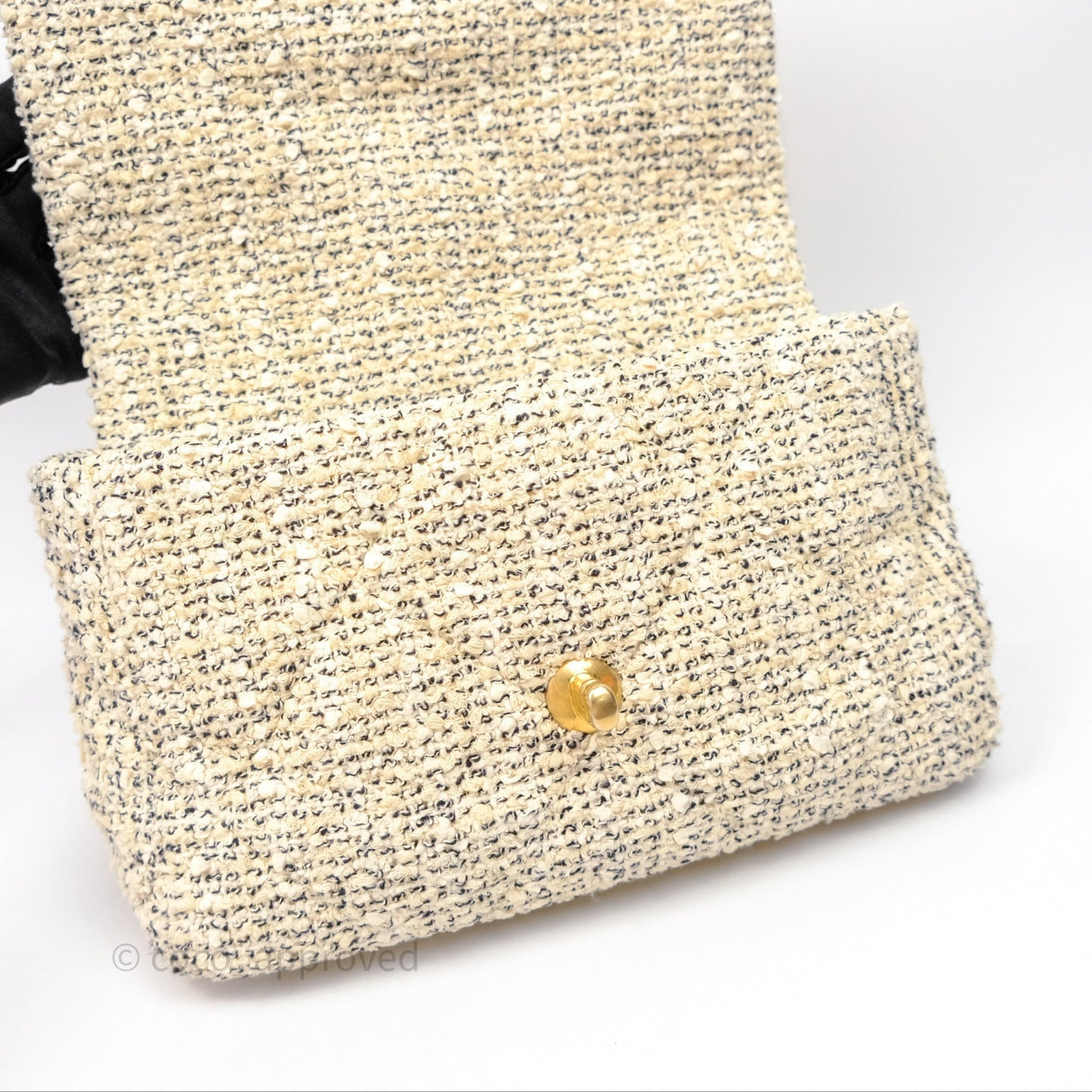 Chanel 19 Small Tweed Oreo Cream Mixed Hardware