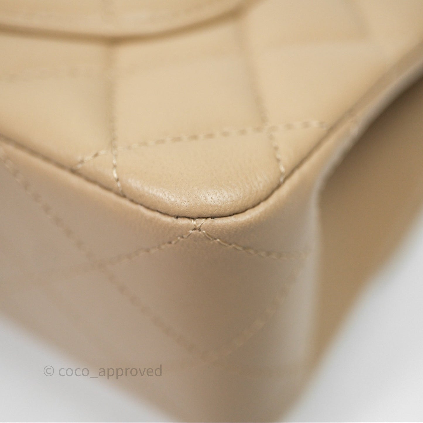 Chanel Small Quilted Classic Flap Beige Lambskin Gold Hardware