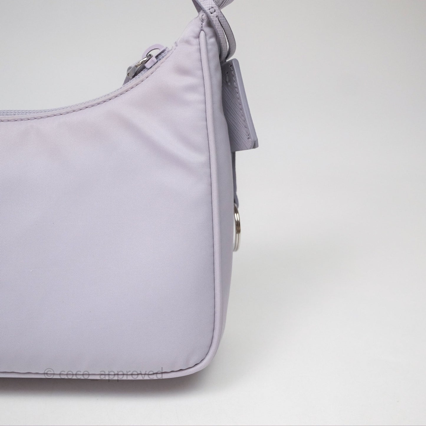 Prada Re-Edition 2000 Nylon Mini Bag Purple Silver Hardware