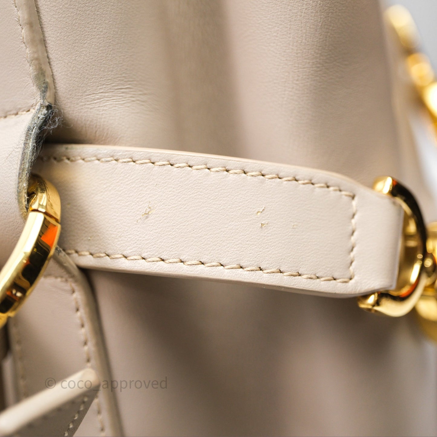 Christian Dior Medium C'est Dior Bag Beige CD-Embossed Calfskin Gold Hardware
