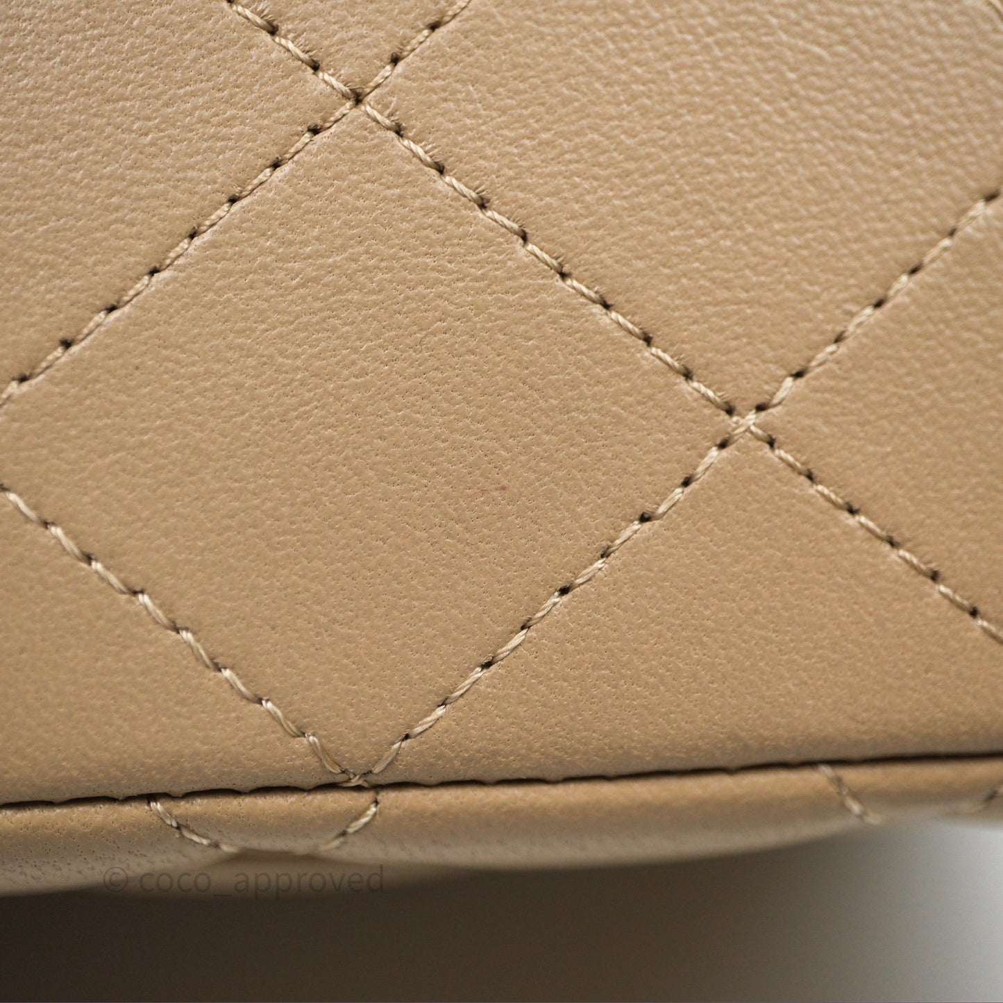 Chanel Small Quilted Classic Flap Beige Lambskin Gold Hardware