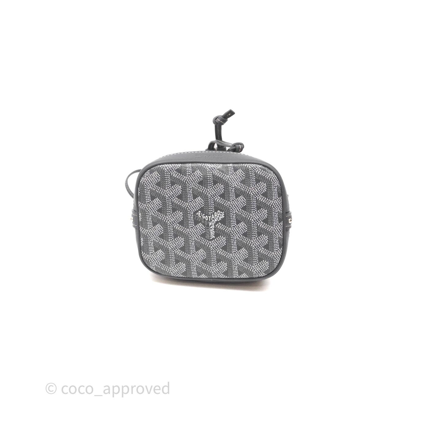Goyard Petit Flot Mini Bucket Bag Grey Goyardine Canvas