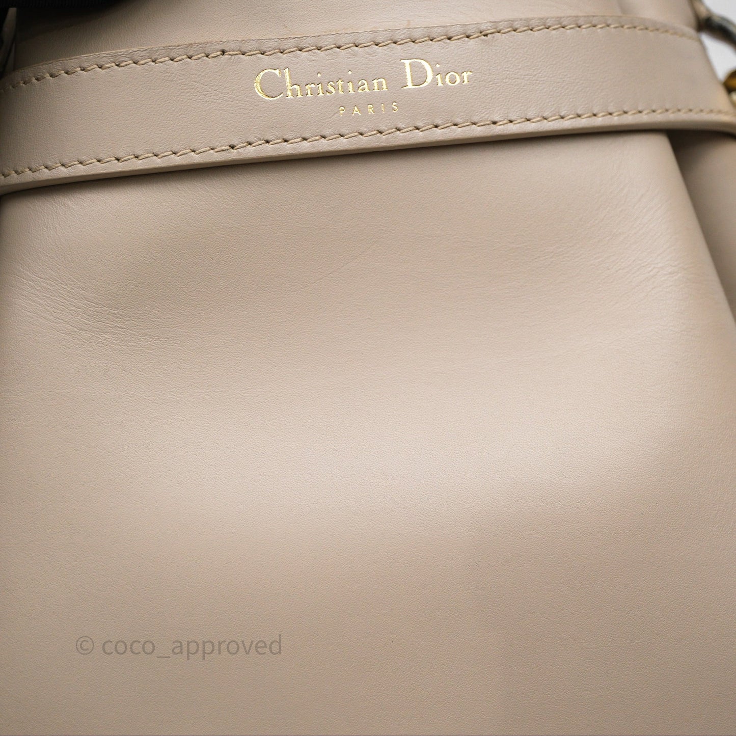 Christian Dior Medium C'est Dior Bag Beige CD-Embossed Calfskin Gold Hardware