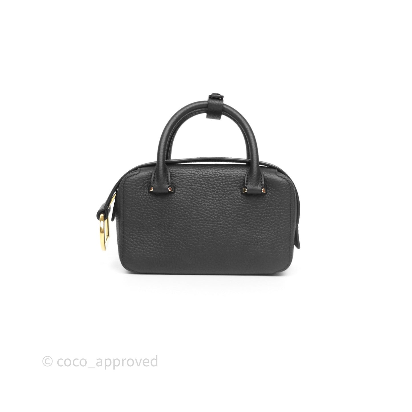 Delvaux Cool Box Nano Taurillon Soft Grained Calfskin Black Gold Hardware