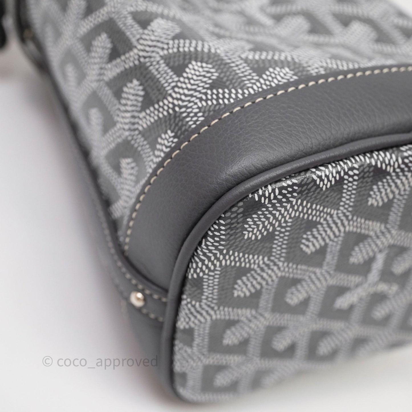 Goyard Petit Flot Mini Bucket Bag Grey Goyardine Canvas