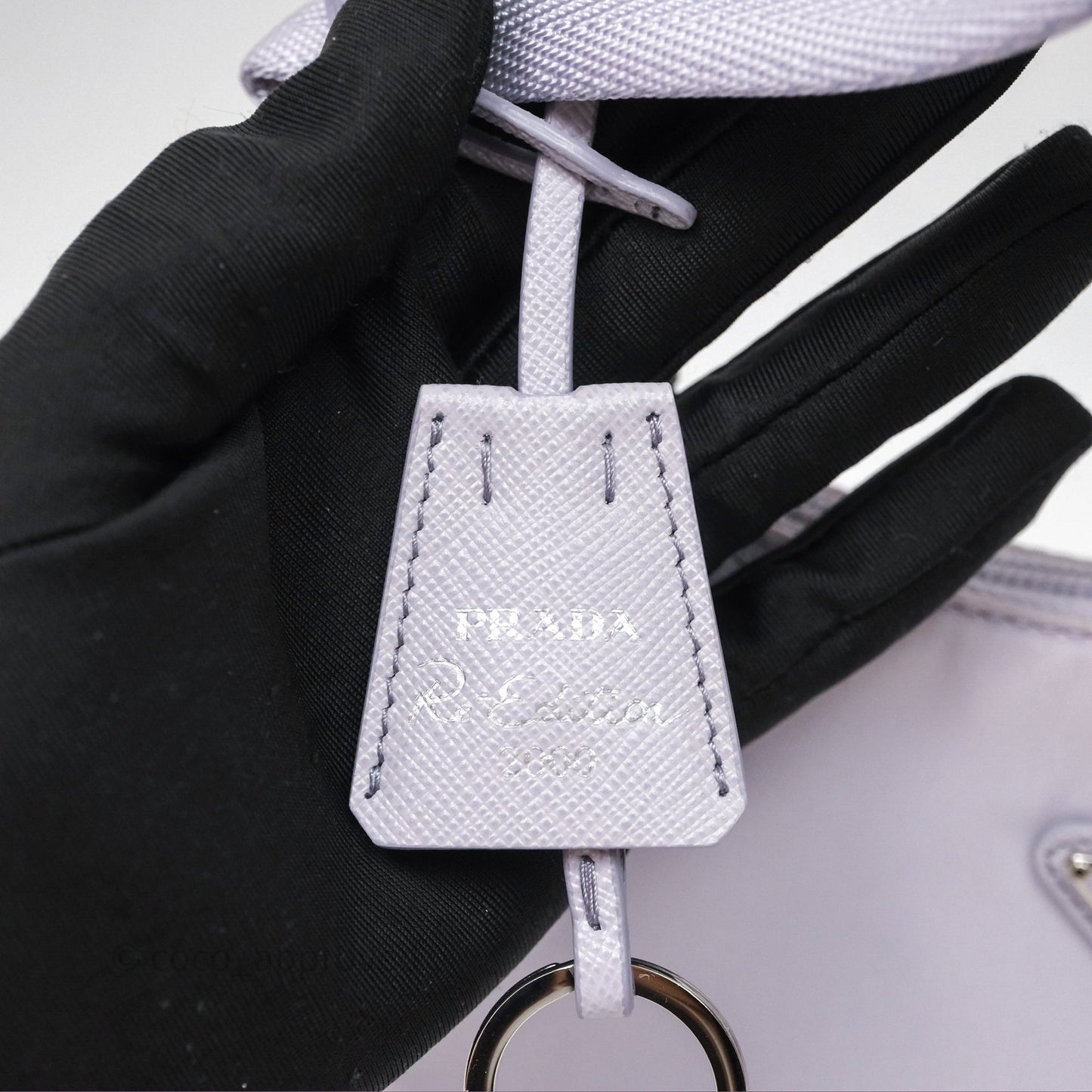 Prada Re-Edition 2000 Nylon Mini Bag Purple Silver Hardware