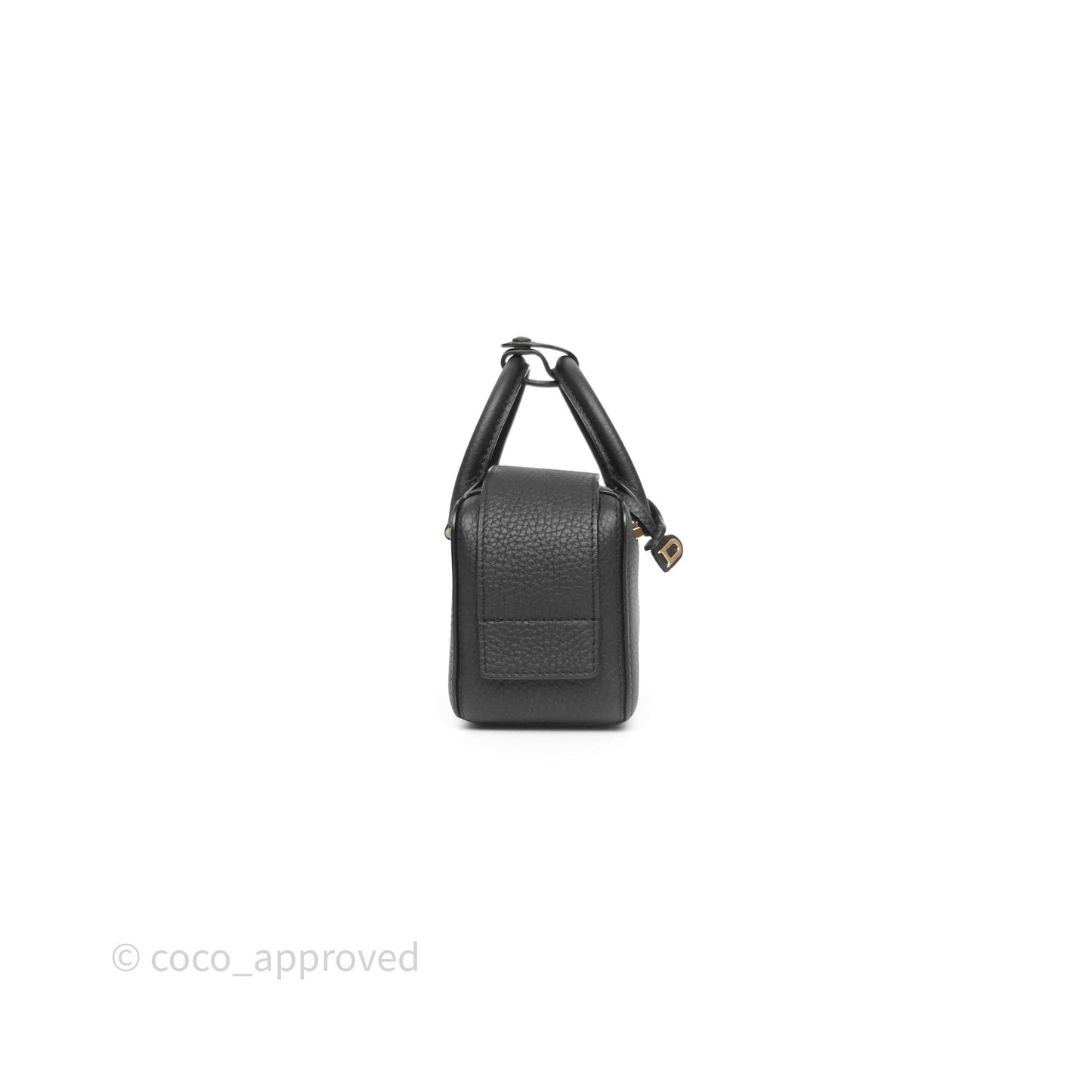 Delvaux Cool Box Nano Taurillon Soft Grained Calfskin Black Gold Hardware