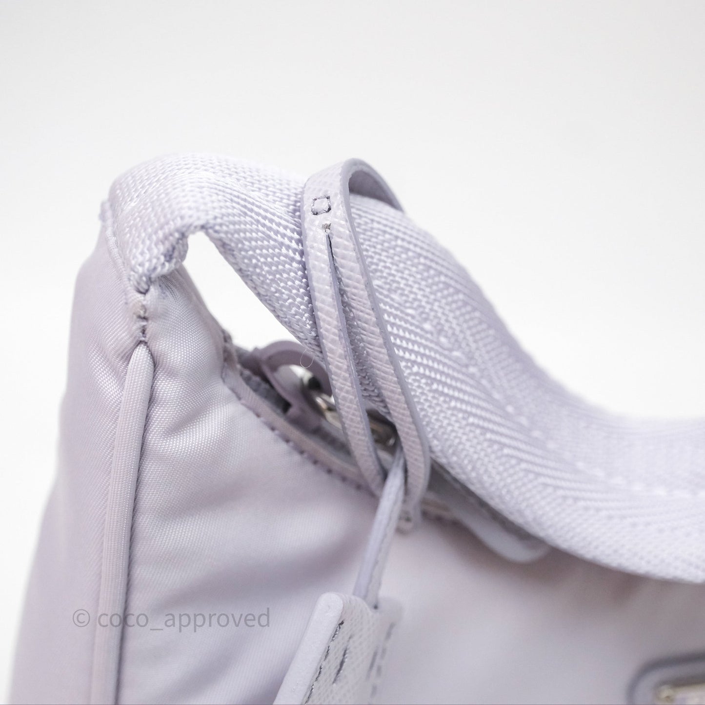 Prada Re-Edition 2000 Nylon Mini Bag Purple Silver Hardware