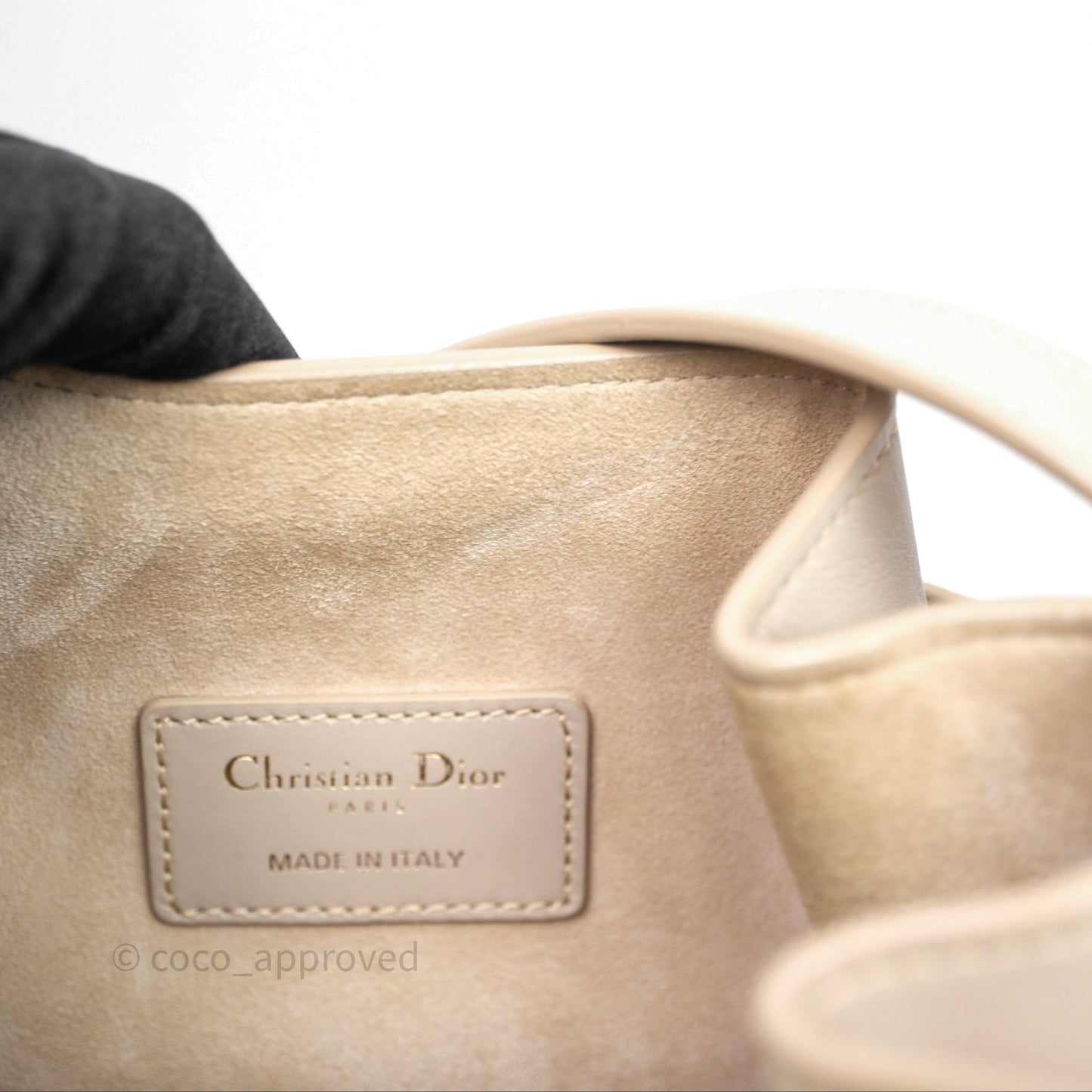 Christian Dior Medium C'est Dior Bag Beige CD-Embossed Calfskin Gold Hardware