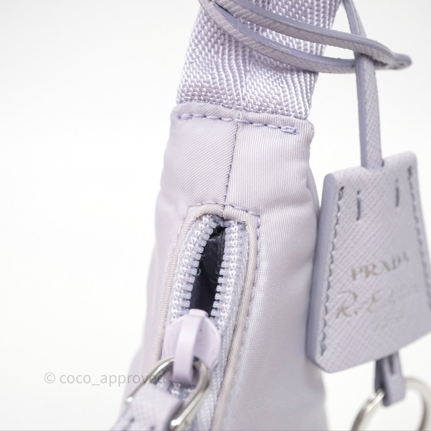 Prada Re-Edition 2000 Nylon Mini Bag Purple Silver Hardware