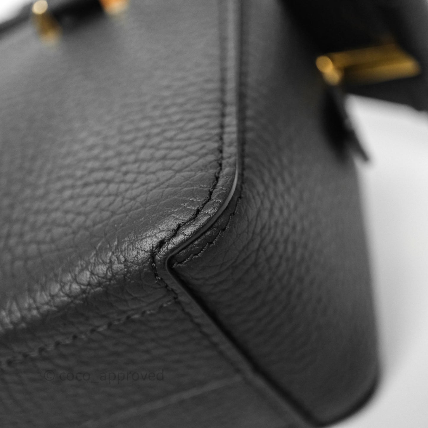 Delvaux Cool Box Nano Taurillon Soft Grained Calfskin Black Gold Hardware