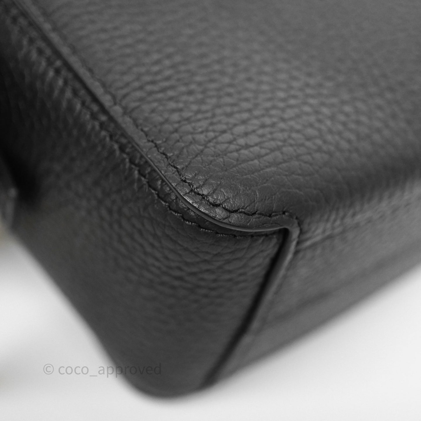 Delvaux Cool Box Nano Taurillon Soft Grained Calfskin Black Gold Hardware