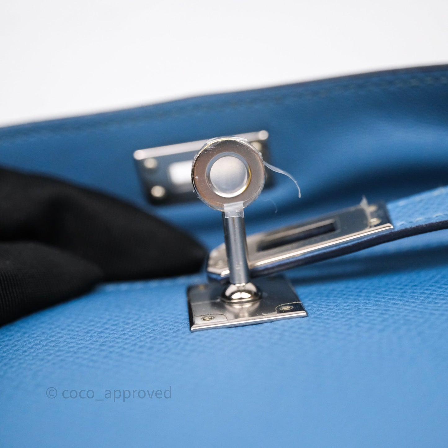 Hermès Mini Kelly Bleu Azur 7R Epsom Palladium Hardware