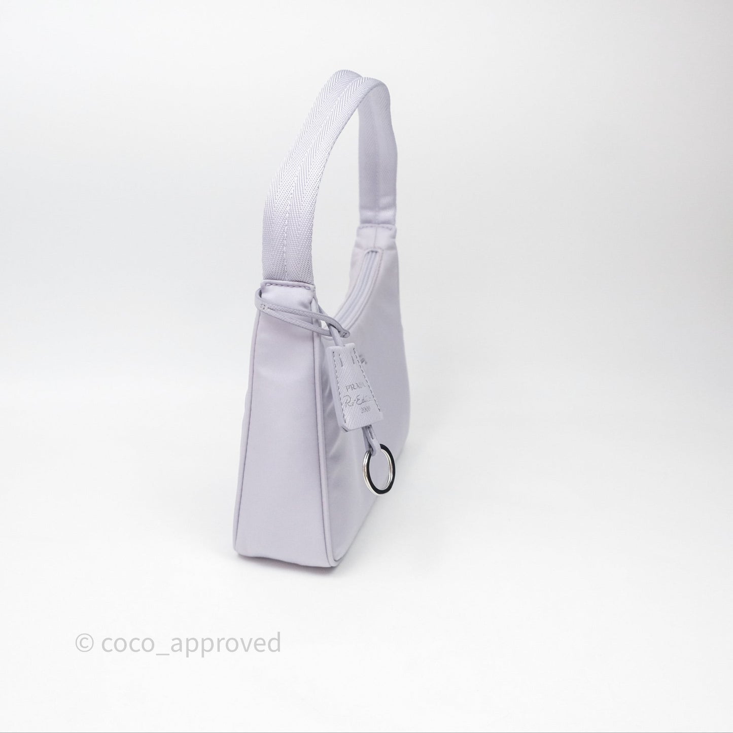 Prada Re-Edition 2000 Nylon Mini Bag Purple Silver Hardware