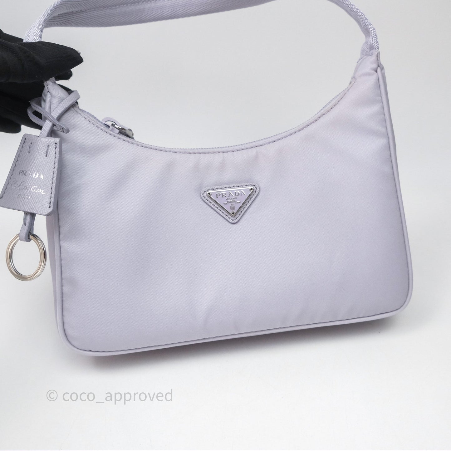 Prada Re-Edition 2000 Nylon Mini Bag Purple Silver Hardware