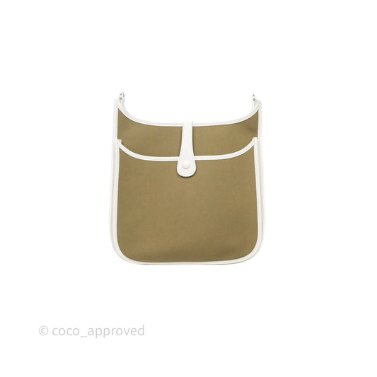 Hermes Evelyne III 29 Khaki/ White Palladium Hardware
