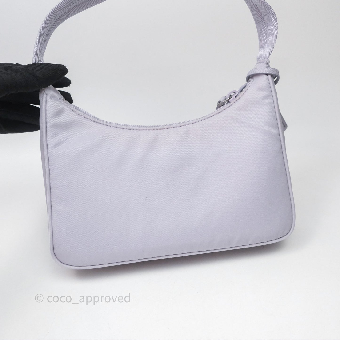 Prada Re-Edition 2000 Nylon Mini Bag Purple Silver Hardware