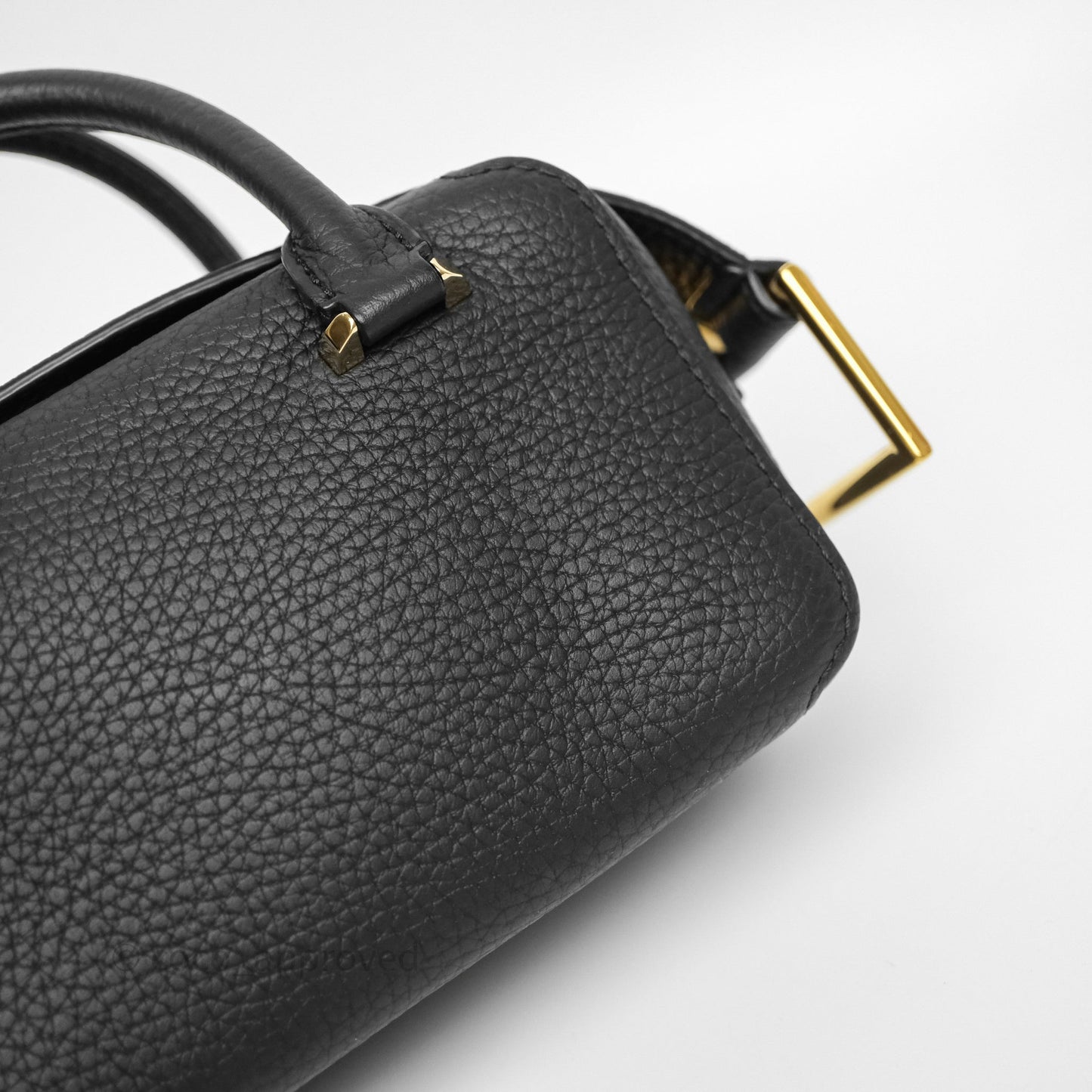 Delvaux Cool Box Nano Taurillon Soft Grained Calfskin Black Gold Hardware