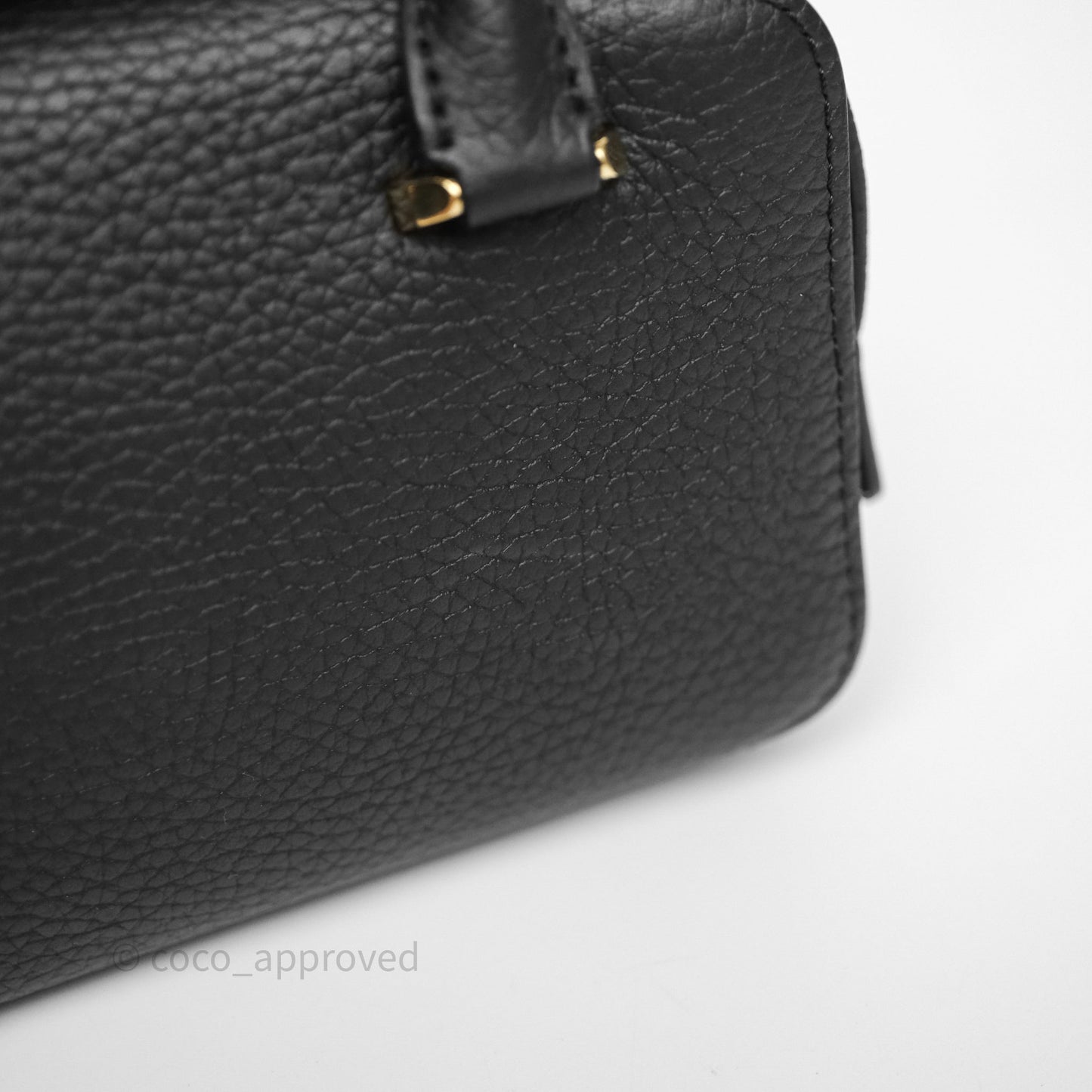 Delvaux Cool Box Nano Taurillon Soft Grained Calfskin Black Gold Hardware
