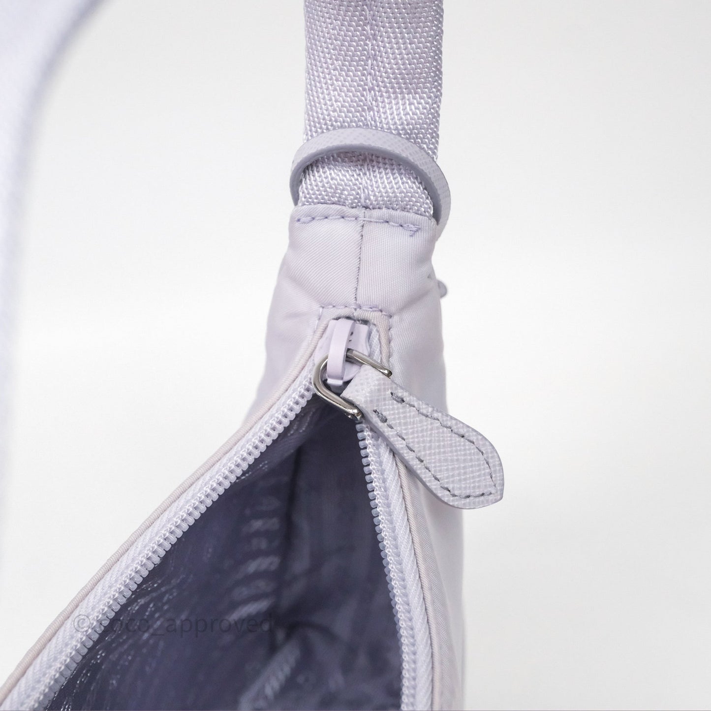 Prada Re-Edition 2000 Nylon Mini Bag Purple Silver Hardware