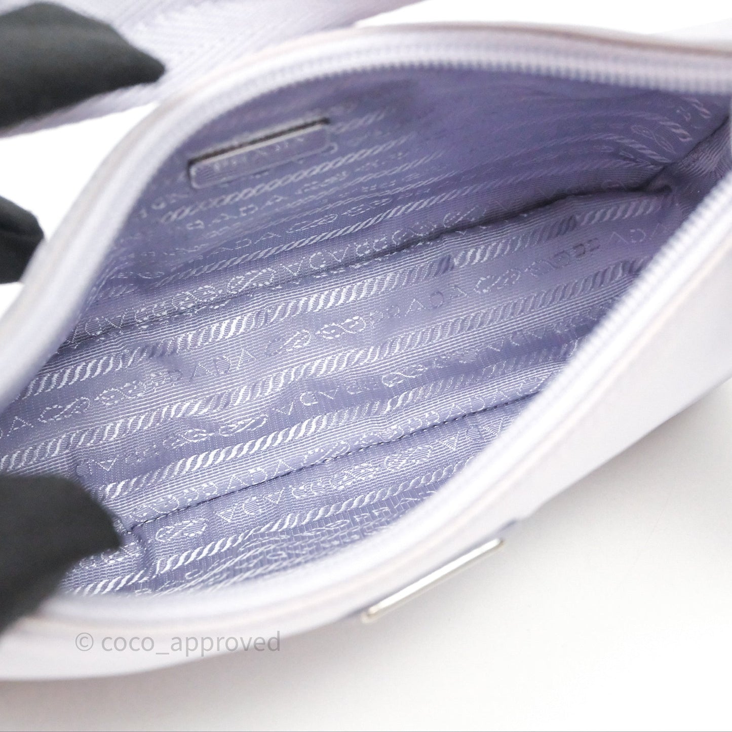 Prada Re-Edition 2000 Nylon Mini Bag Purple Silver Hardware