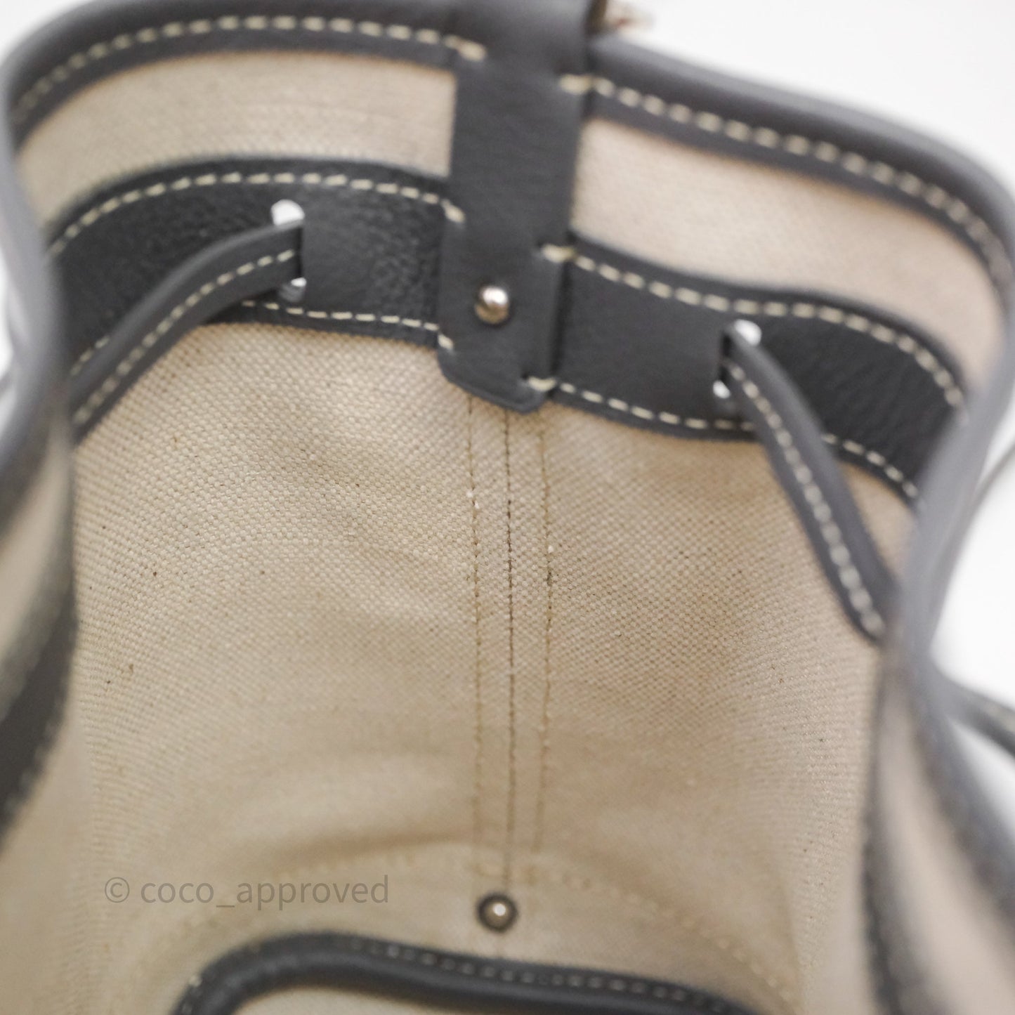 Goyard Petit Flot Mini Bucket Bag Grey Goyardine Canvas
