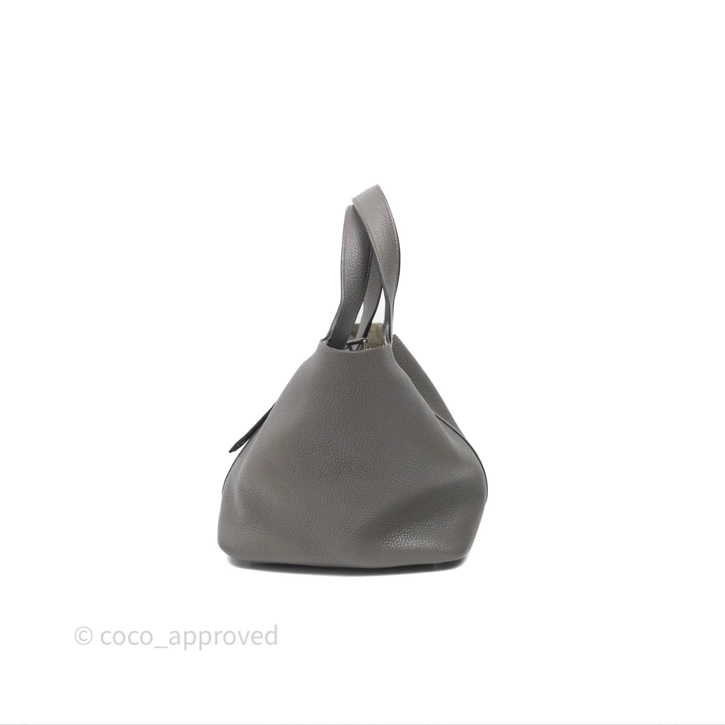 Hermès Picotin 22 Graphite 88 Taurillon Maurice Clemence Palladium Hardware