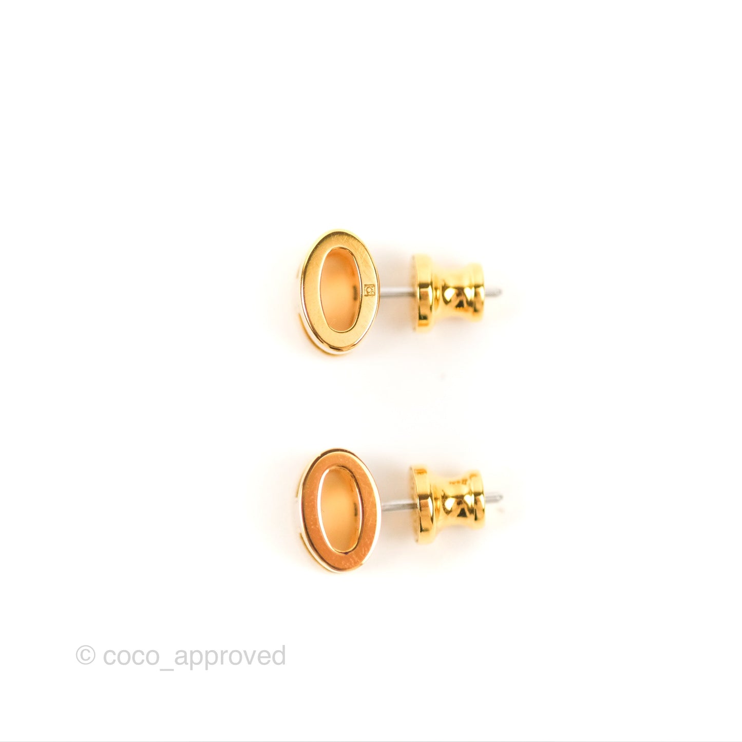 Hermès Mini Pop H Earrings Marron Glace Gold Hardware