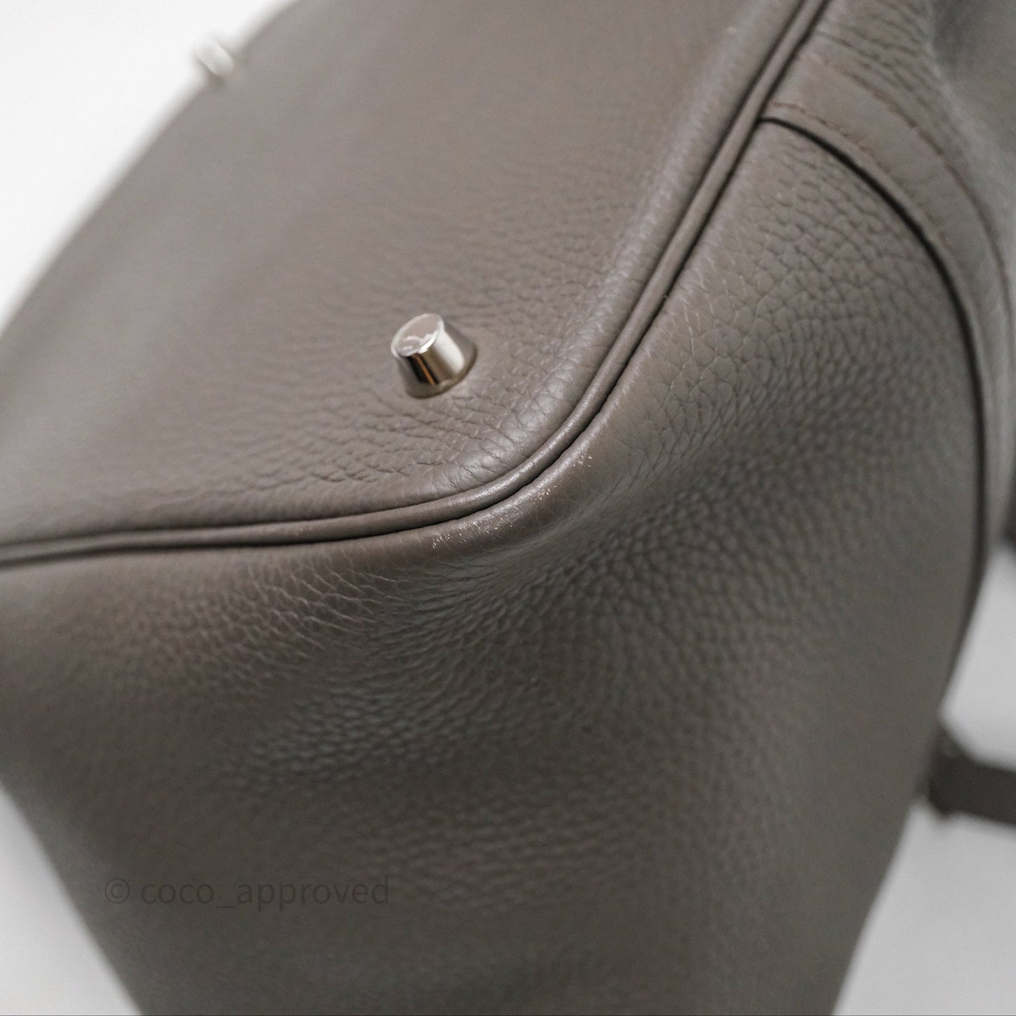 Hermès Picotin 22 Graphite 88 Taurillon Maurice Clemence Palladium Hardware