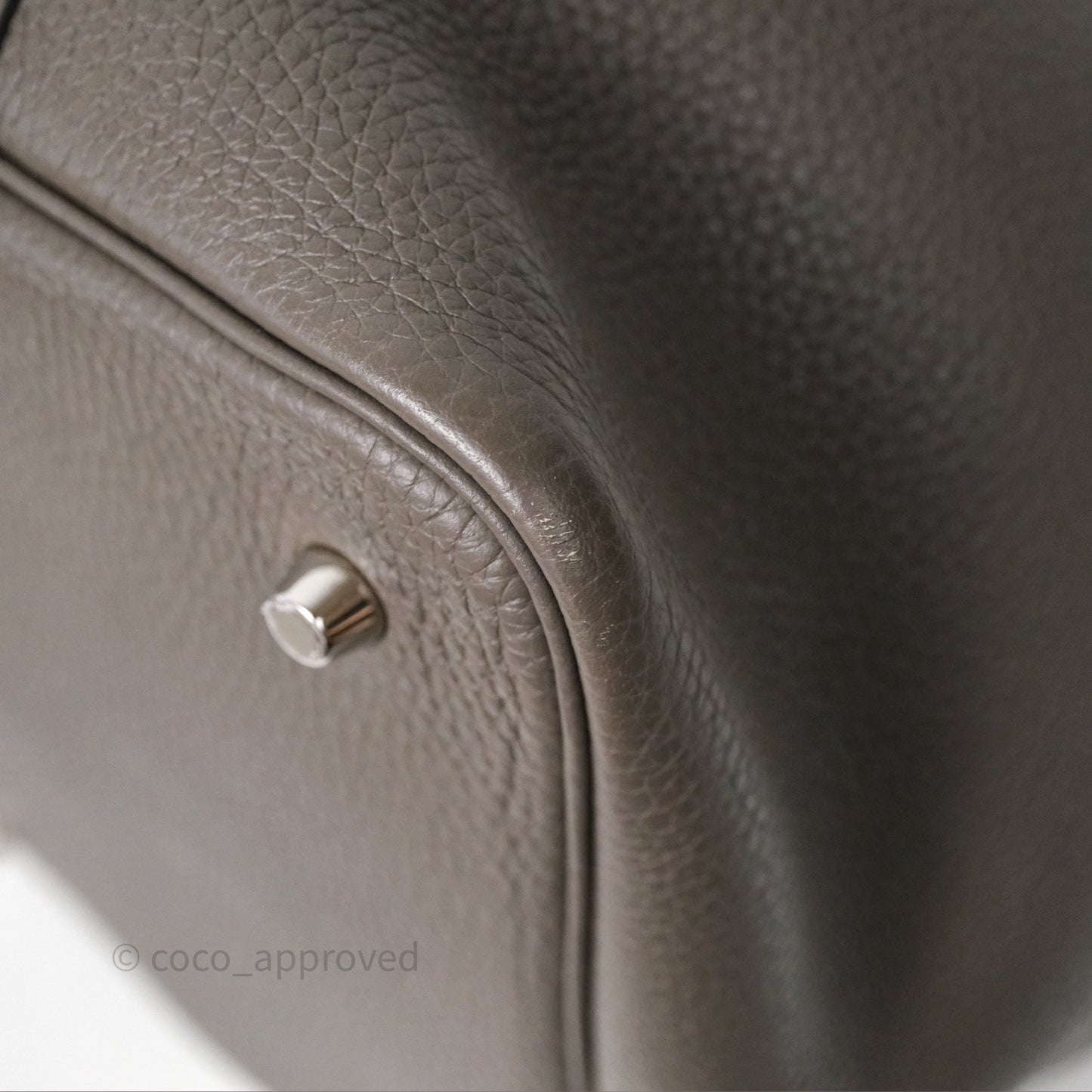 Hermès Picotin 22 Graphite 88 Taurillon Maurice Clemence Palladium Hardware