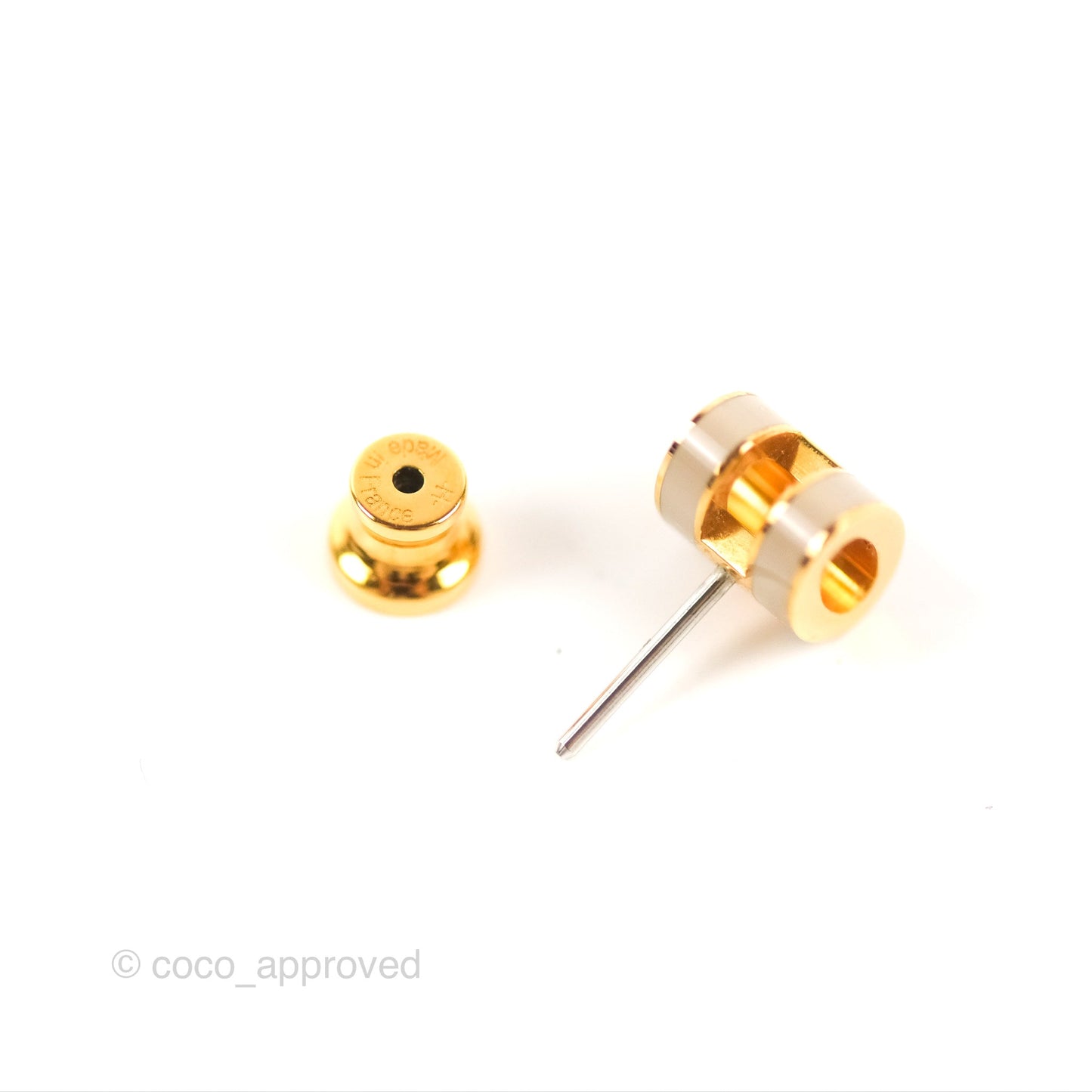 Hermès Mini Pop H Earrings Marron Glace Gold Hardware
