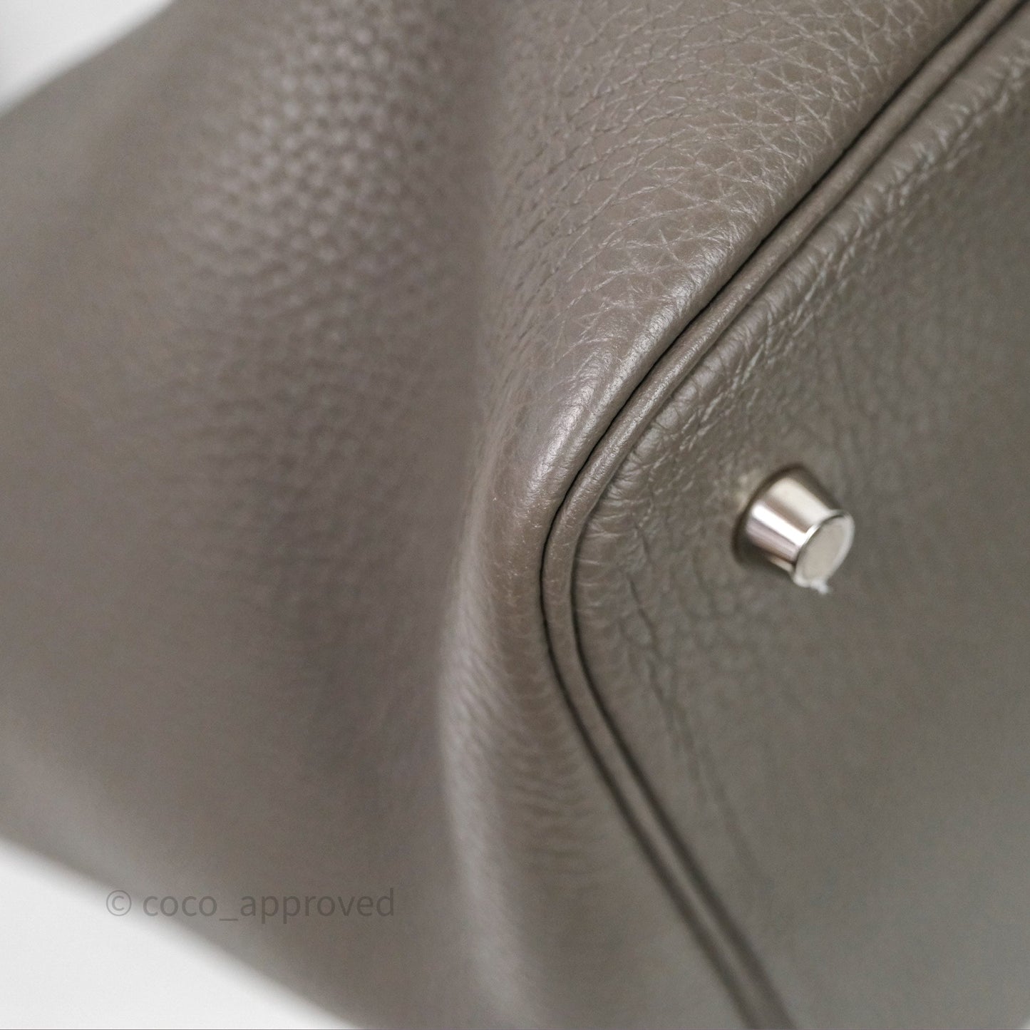 Hermès Picotin 22 Graphite 88 Taurillon Maurice Clemence Palladium Hardware
