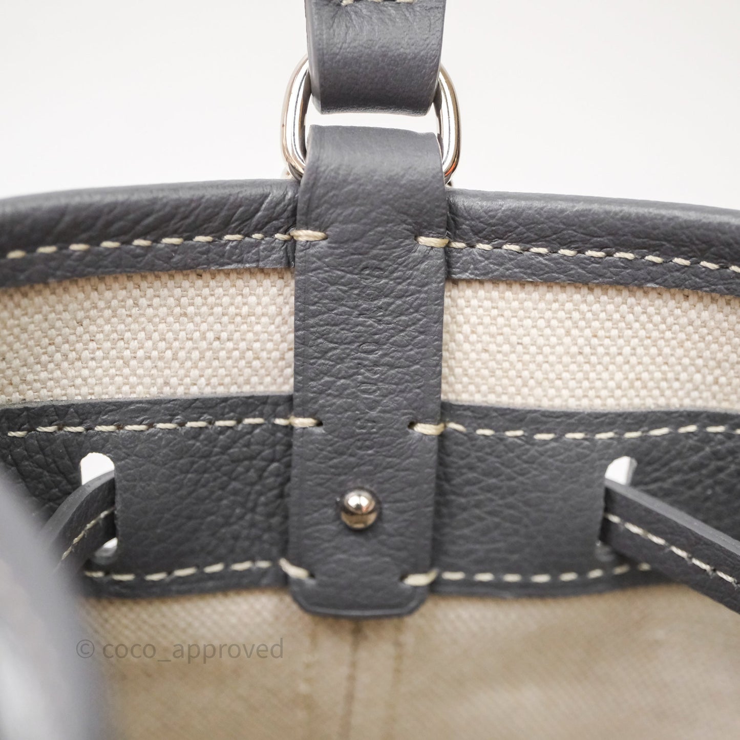 Goyard Petit Flot Mini Bucket Bag Grey Goyardine Canvas