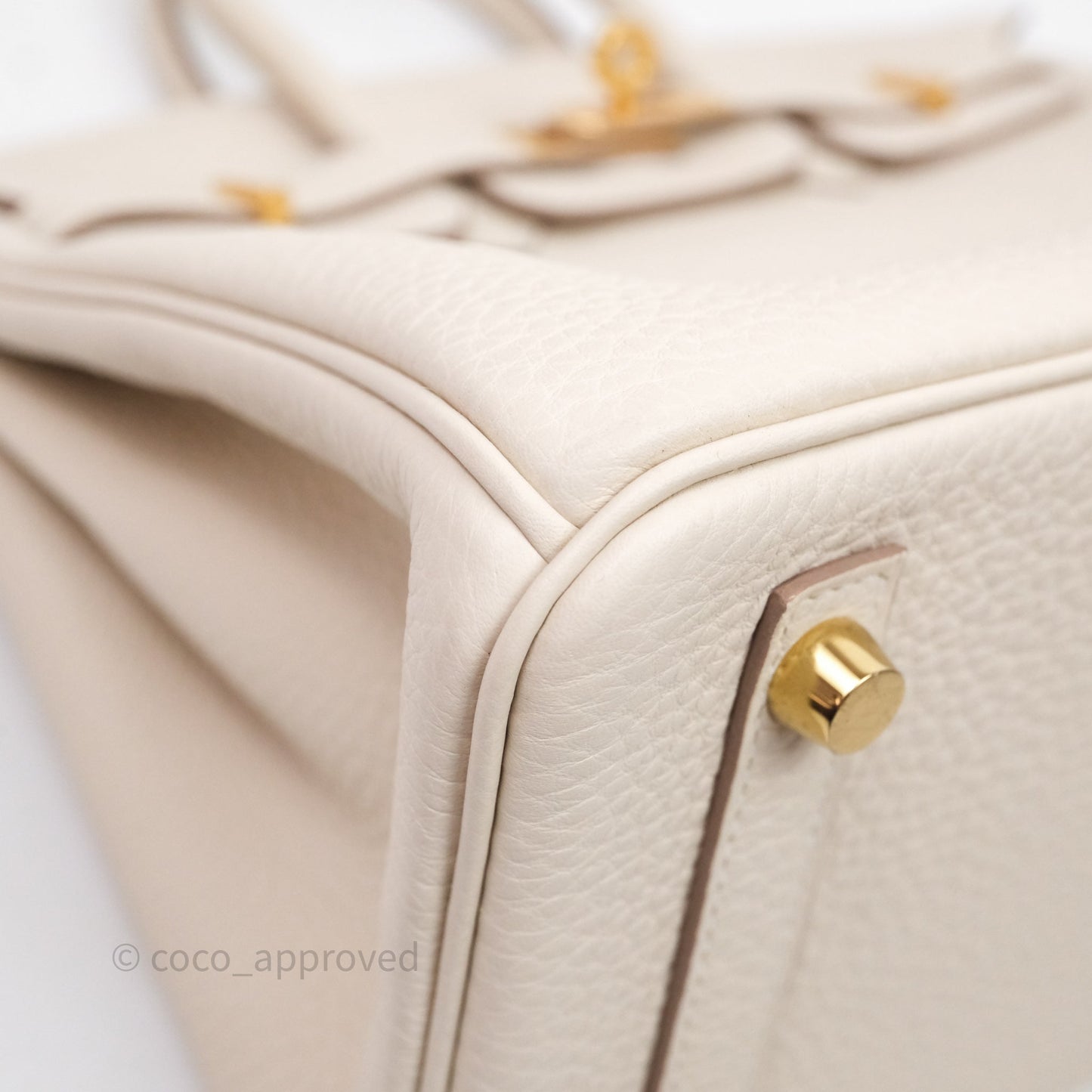 Hermès Birkin 25 Craie 10 Togo Gold Hardware