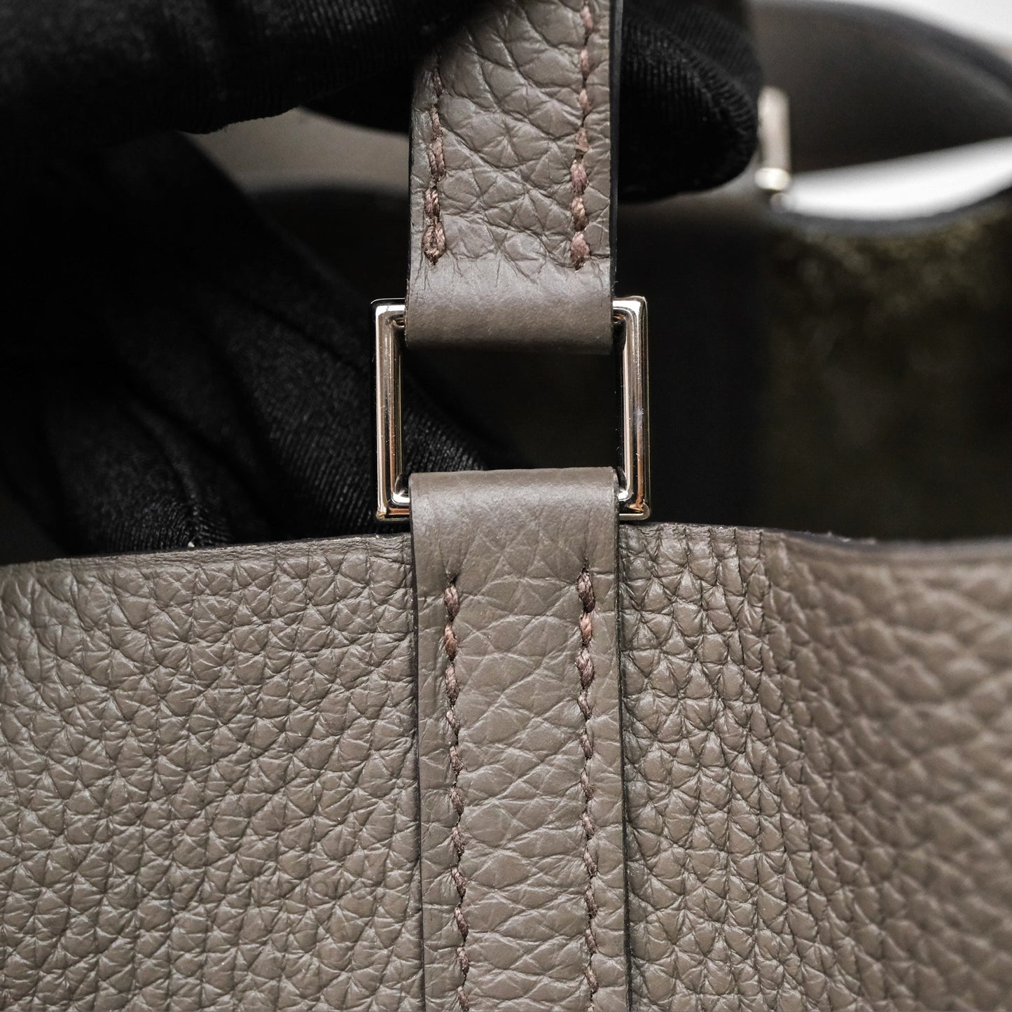 Hermès Picotin 22 Graphite 88 Taurillon Maurice Clemence Palladium Hardware