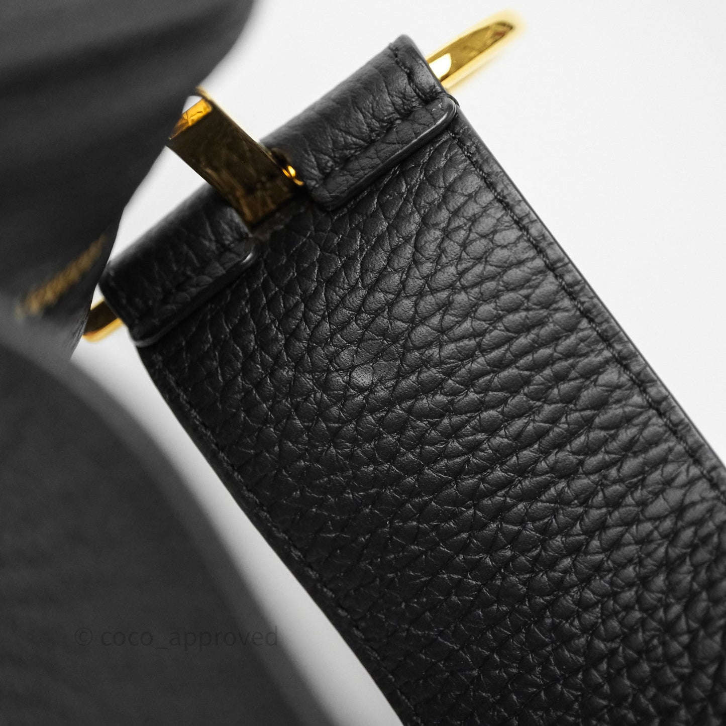 Delvaux Cool Box Nano Taurillon Soft Grained Calfskin Black Gold Hardware
