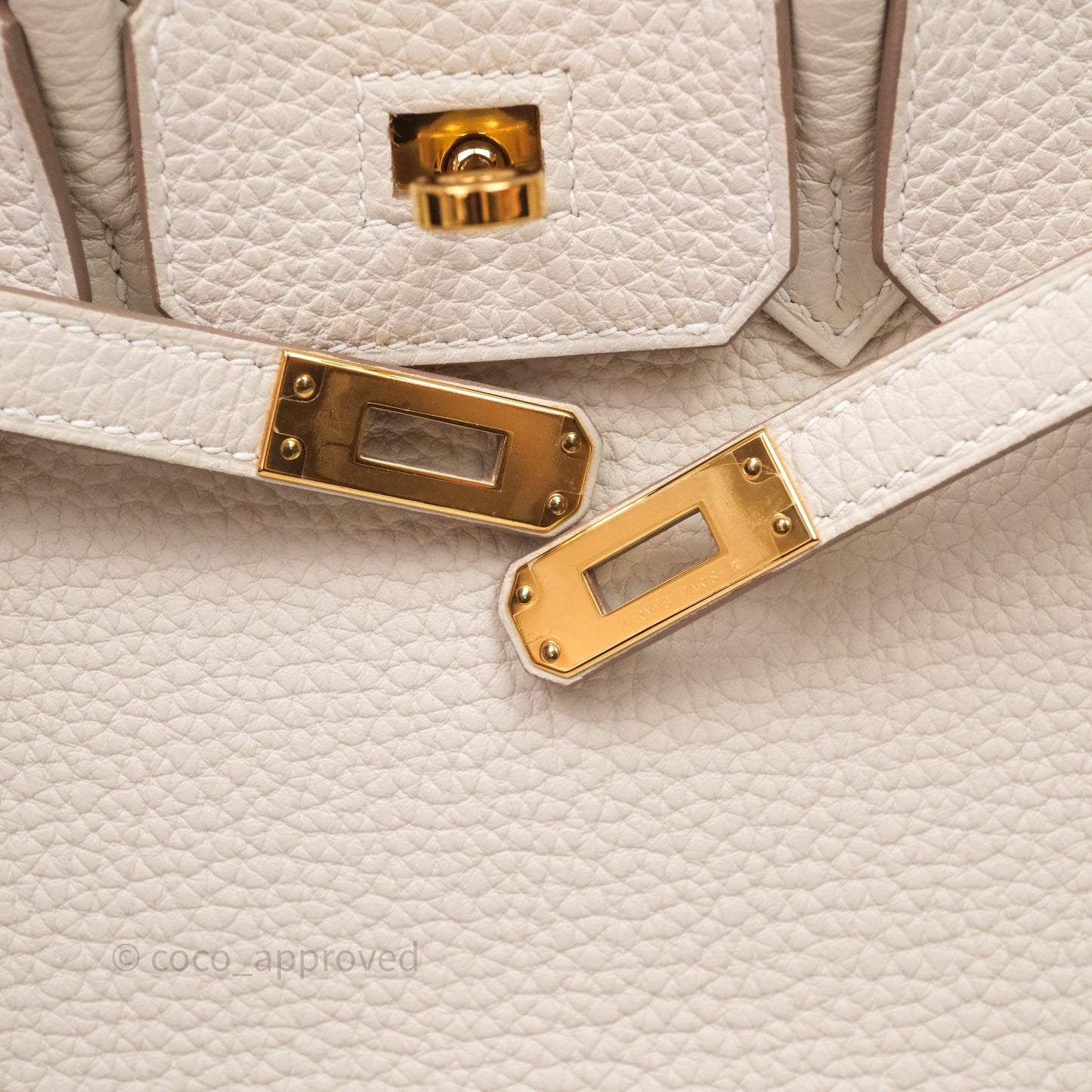 Hermès Birkin 25 Craie 10 Togo Gold Hardware