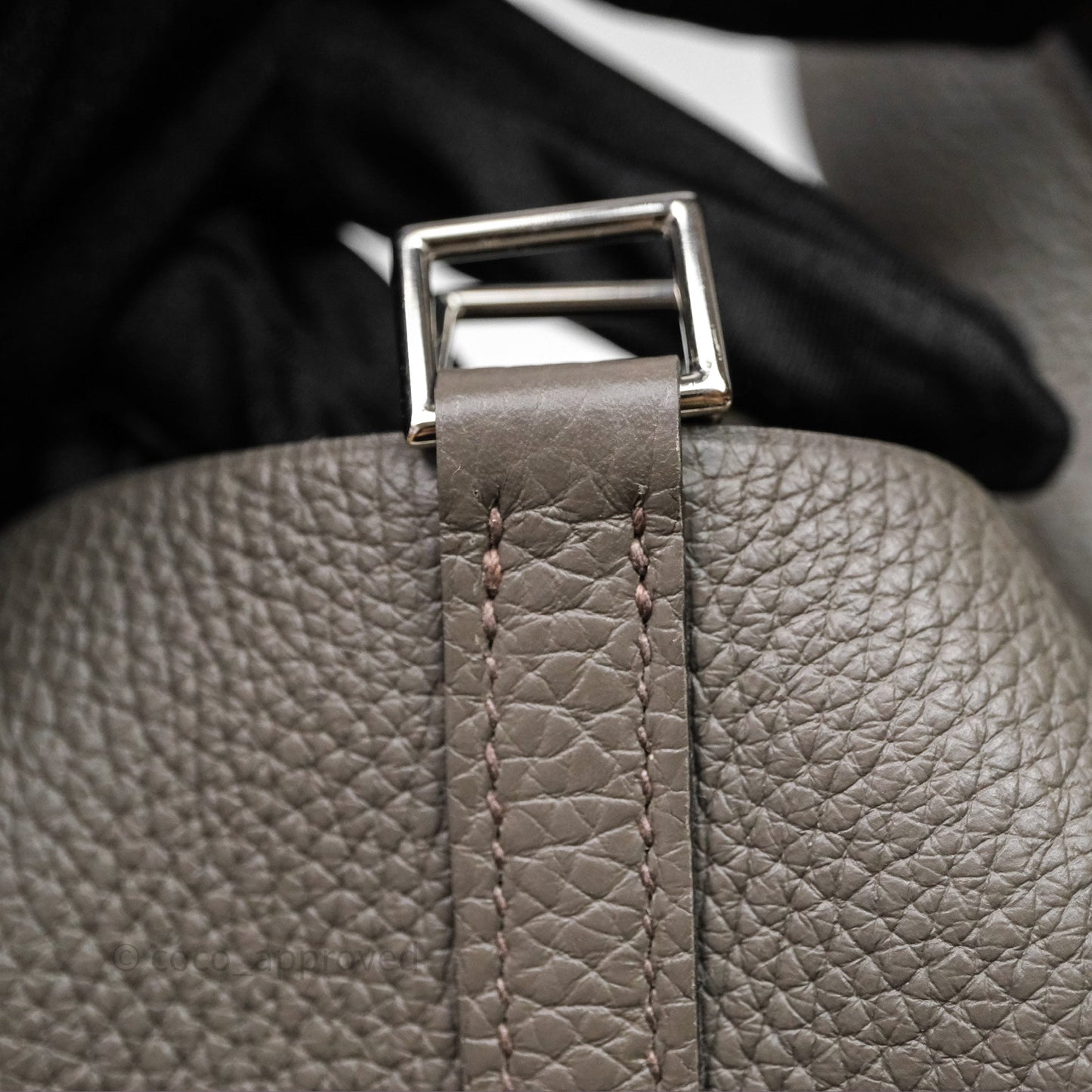 Hermès Picotin 22 Graphite 88 Taurillon Maurice Clemence Palladium Hardware