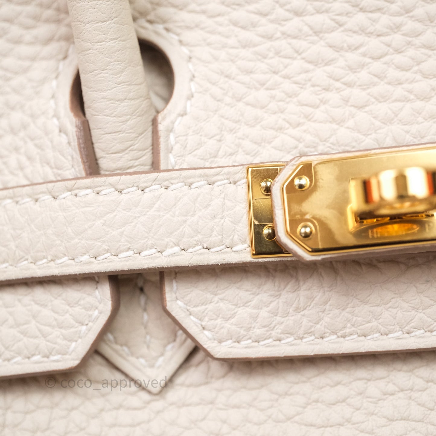 Hermès Birkin 25 Craie 10 Togo Gold Hardware