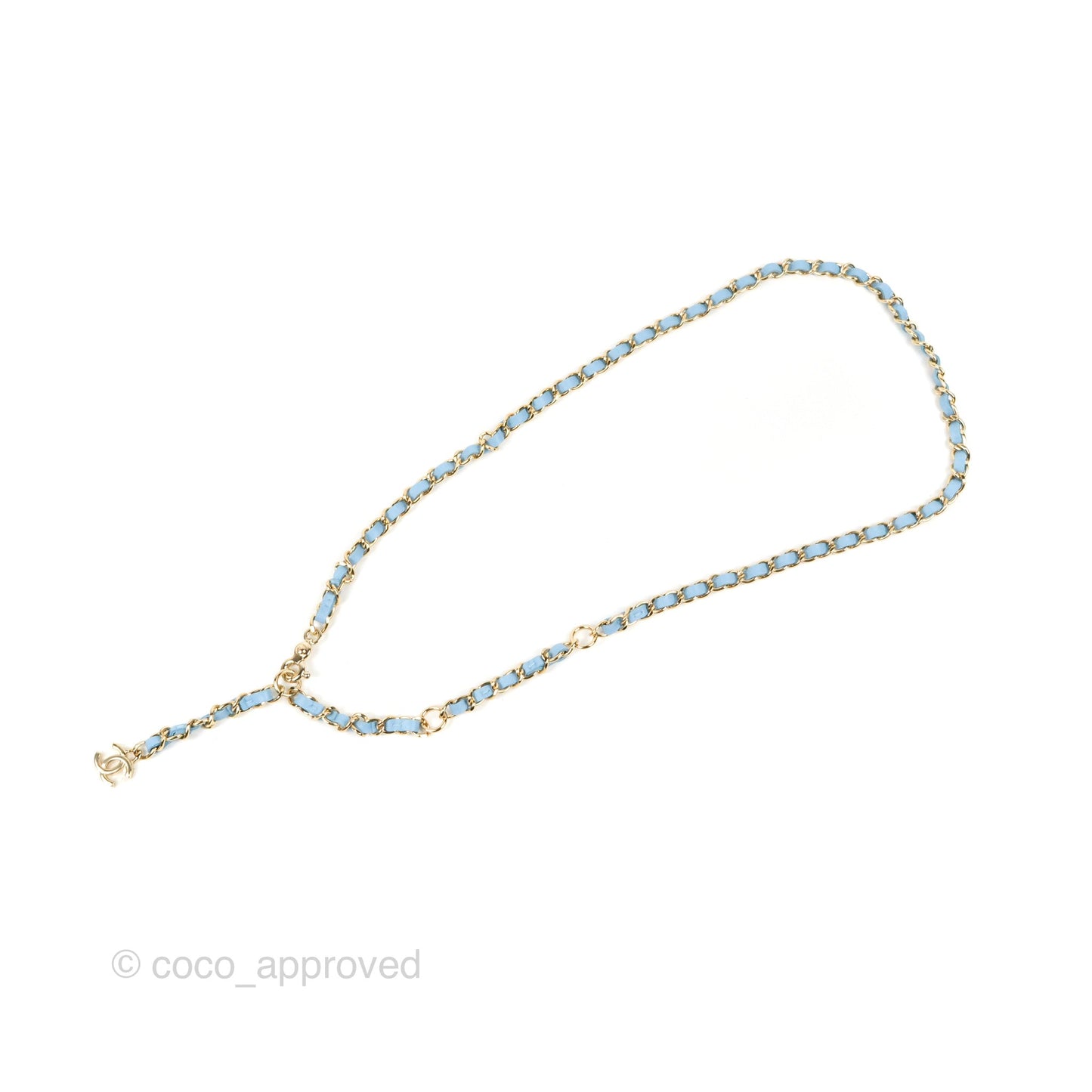 Chanel Mini Heart Belt Bag Blue Lambskin Gold Hardware 22S
