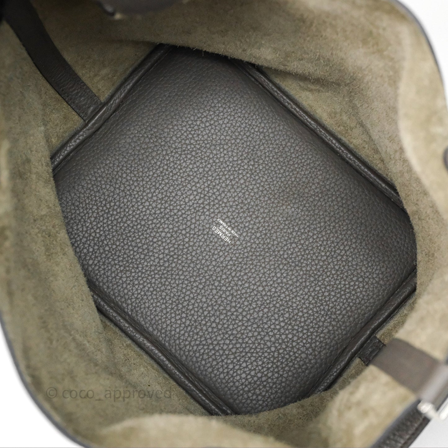 Hermès Picotin 22 Graphite 88 Taurillon Maurice Clemence Palladium Hardware