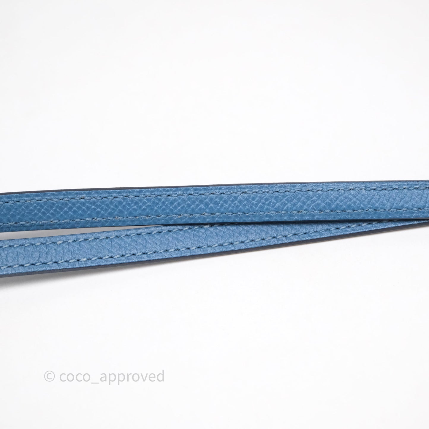 Hermès Mini Kelly Bleu Azur 7R Epsom Palladium Hardware